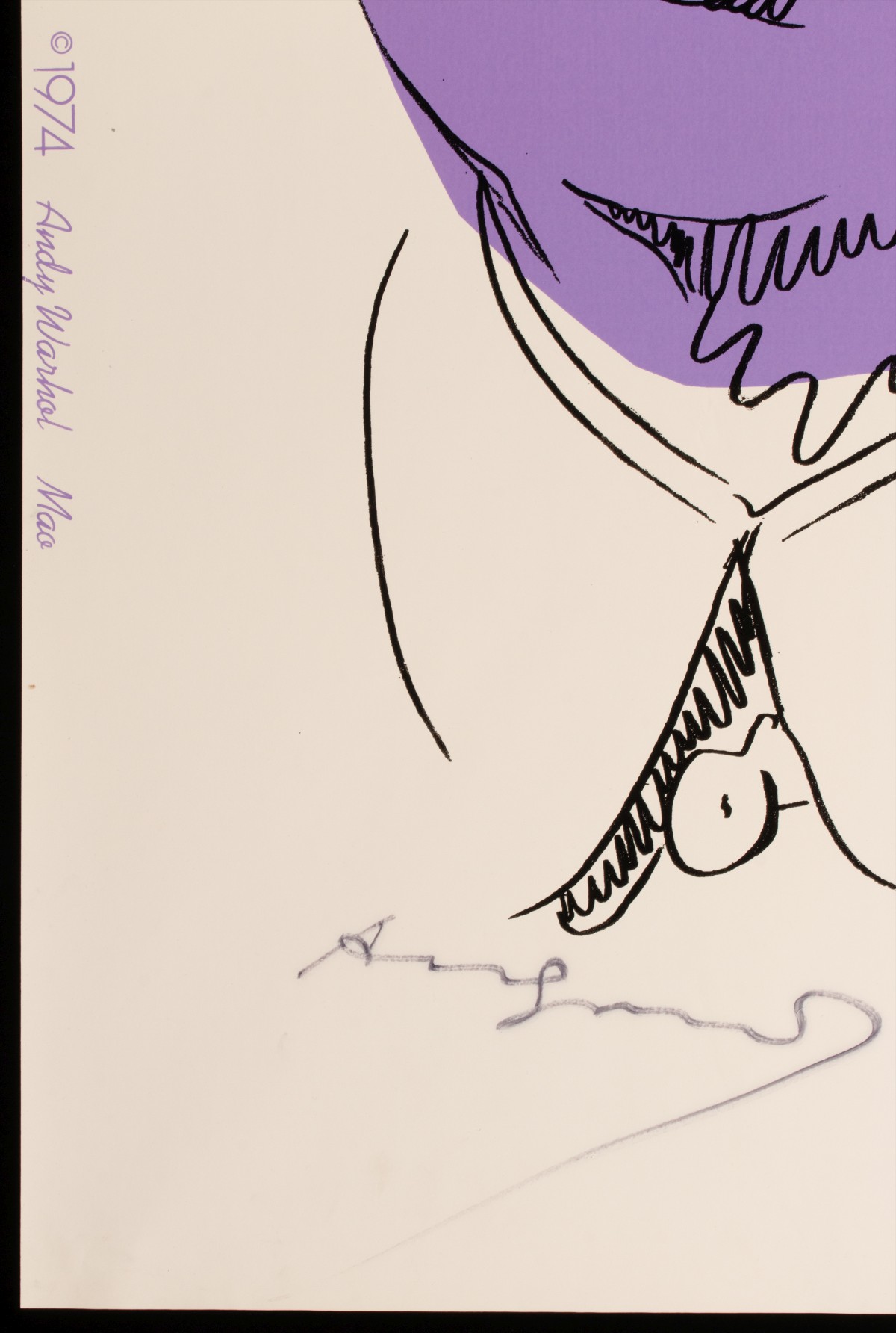 ANDY WARHOL (1928-1987) SIGNED PURPLE MAO SCREENPRINT