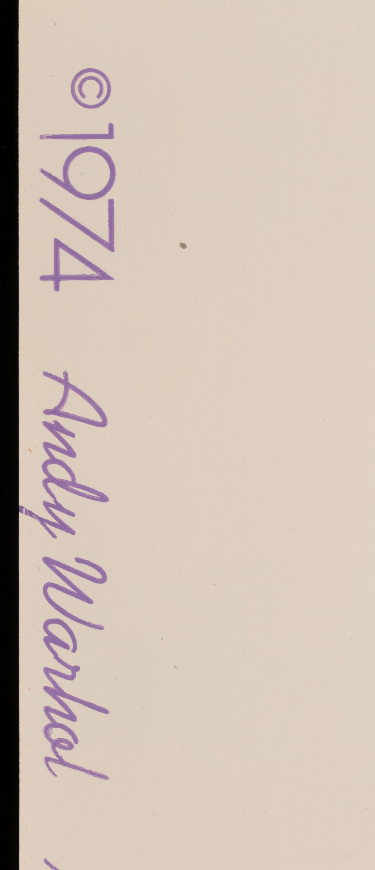 ANDY WARHOL (1928-1987) SIGNED PURPLE MAO SCREENPRINT
