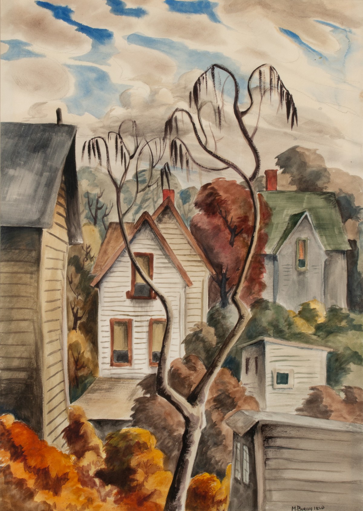 MARTHA BURCHFIELD (1924-1977) WATERCOLOR ON PAPER