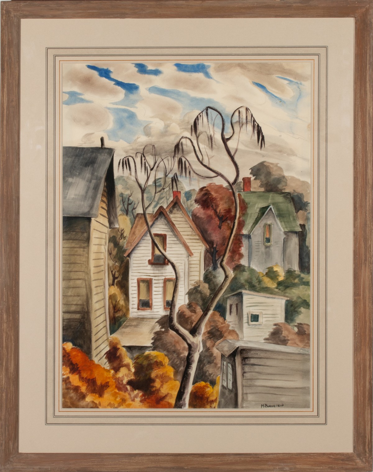 MARTHA BURCHFIELD (1924-1977) WATERCOLOR ON PAPER