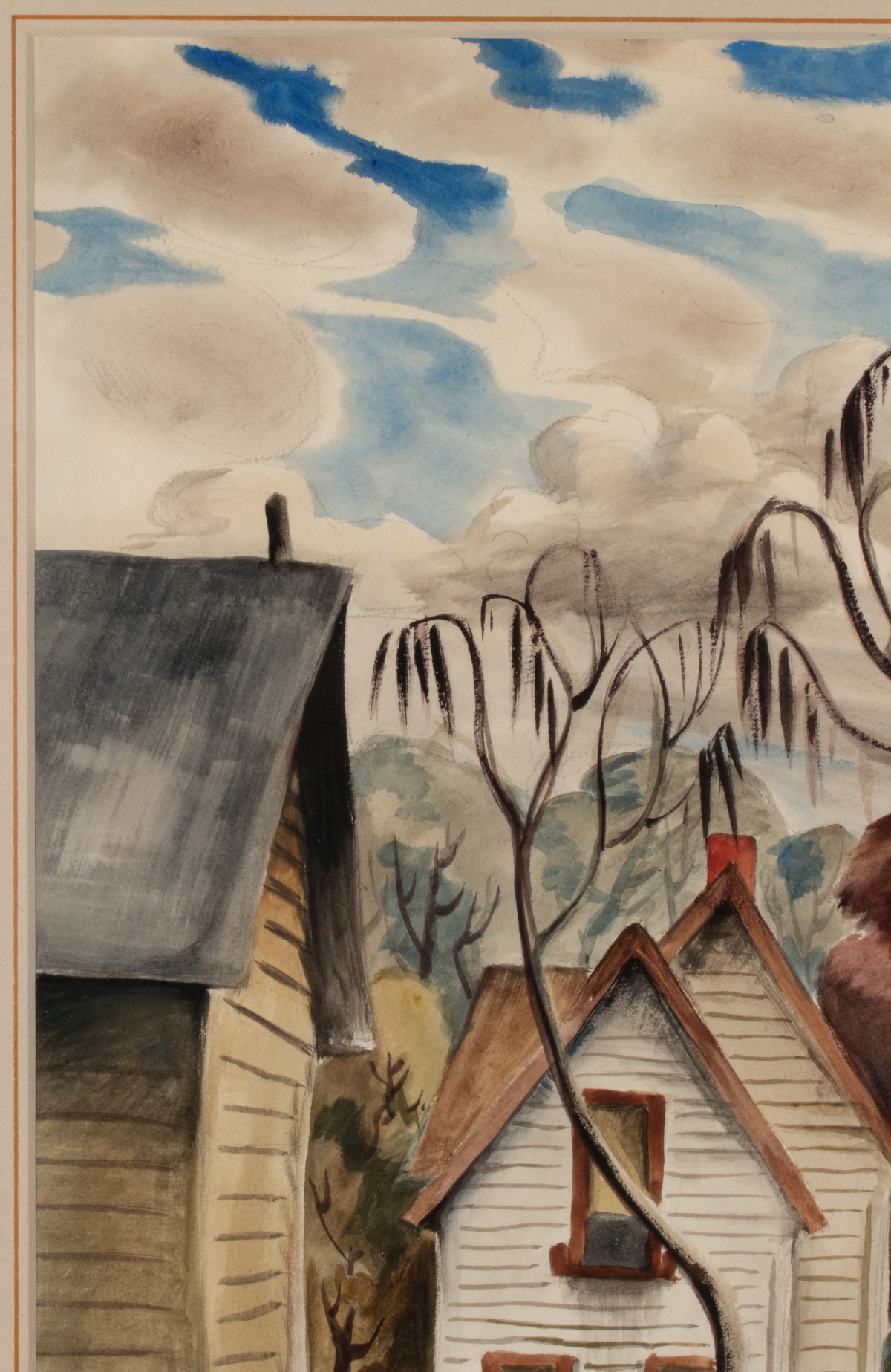 MARTHA BURCHFIELD (1924-1977) WATERCOLOR ON PAPER