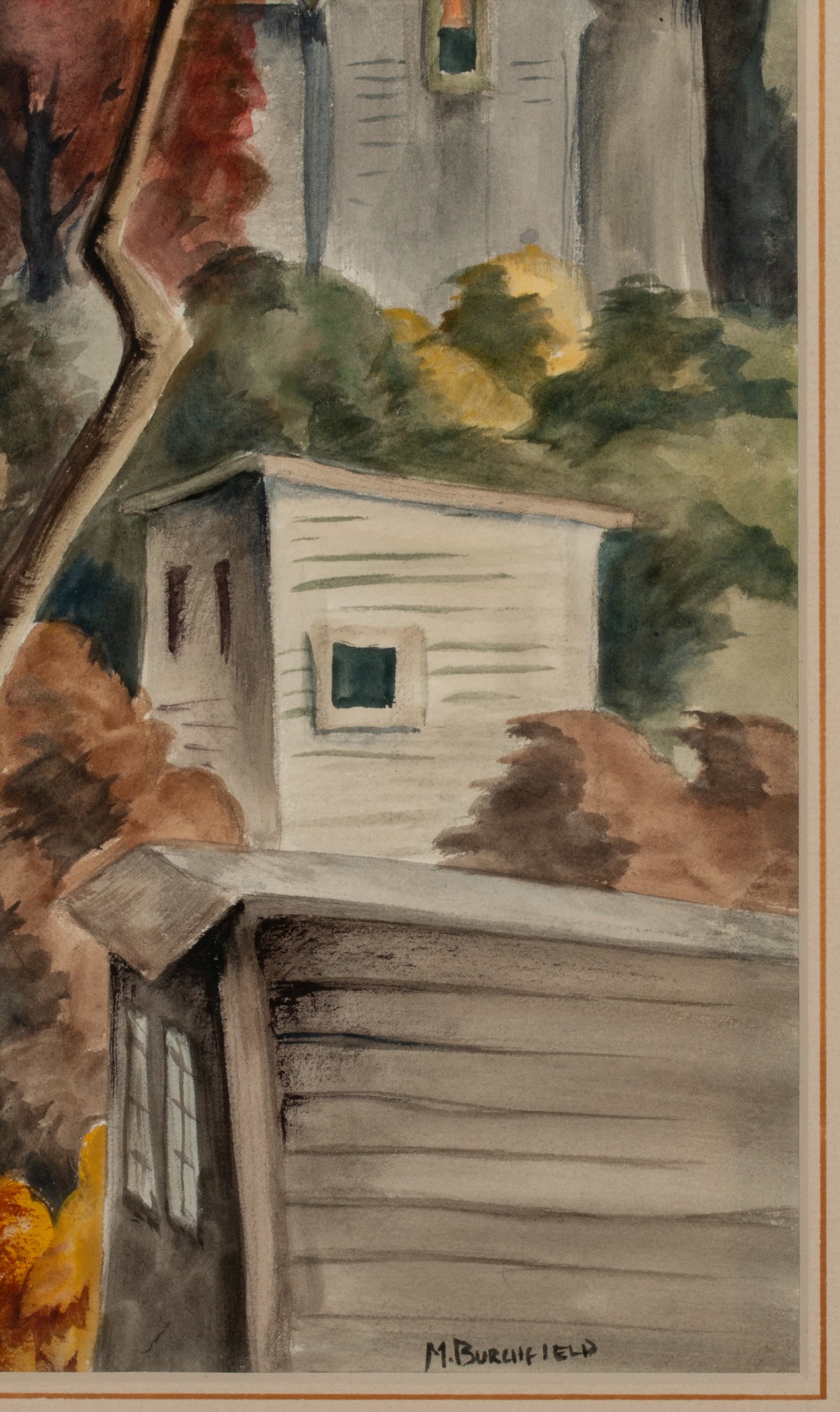 MARTHA BURCHFIELD (1924-1977) WATERCOLOR ON PAPER