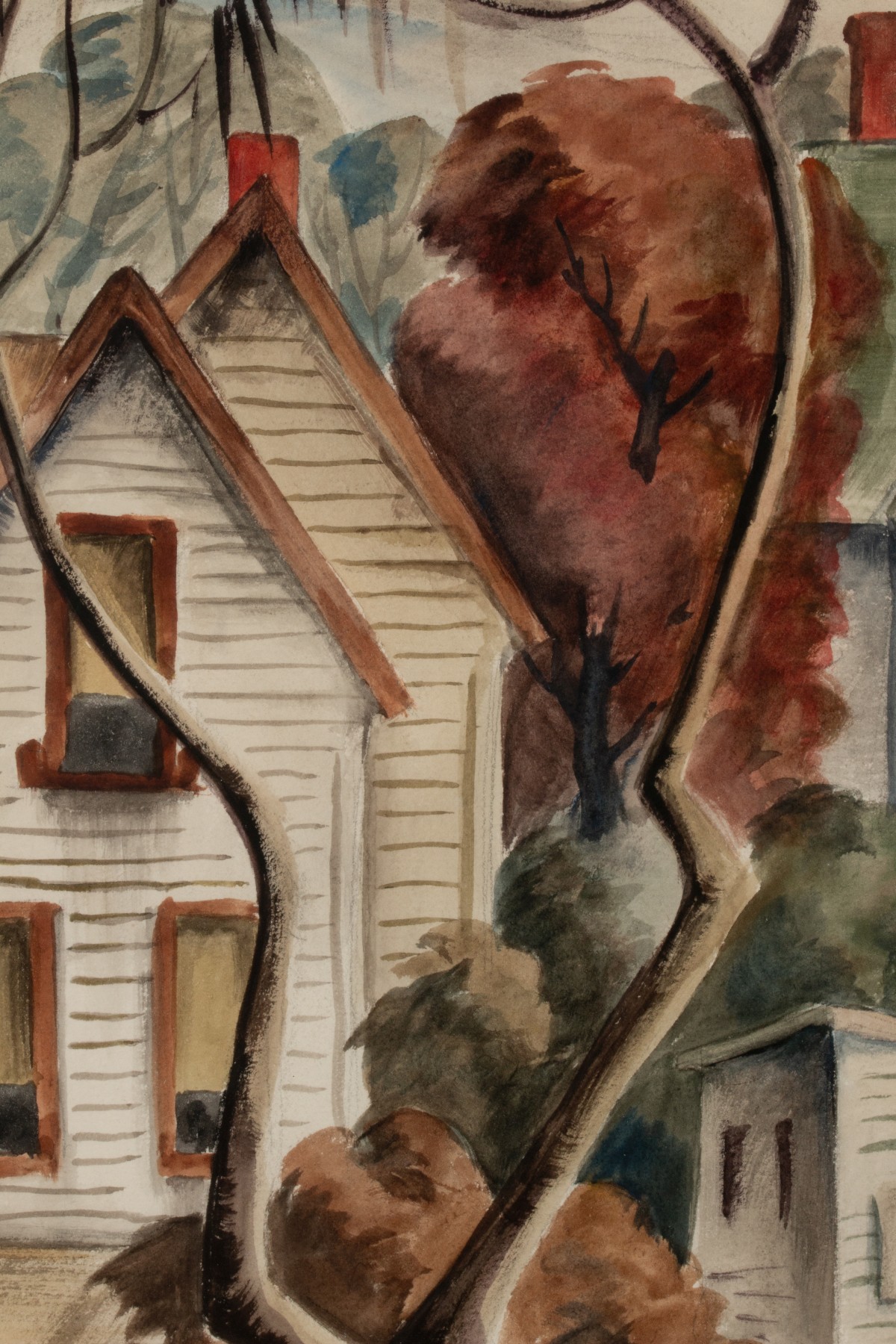 MARTHA BURCHFIELD (1924-1977) WATERCOLOR ON PAPER
