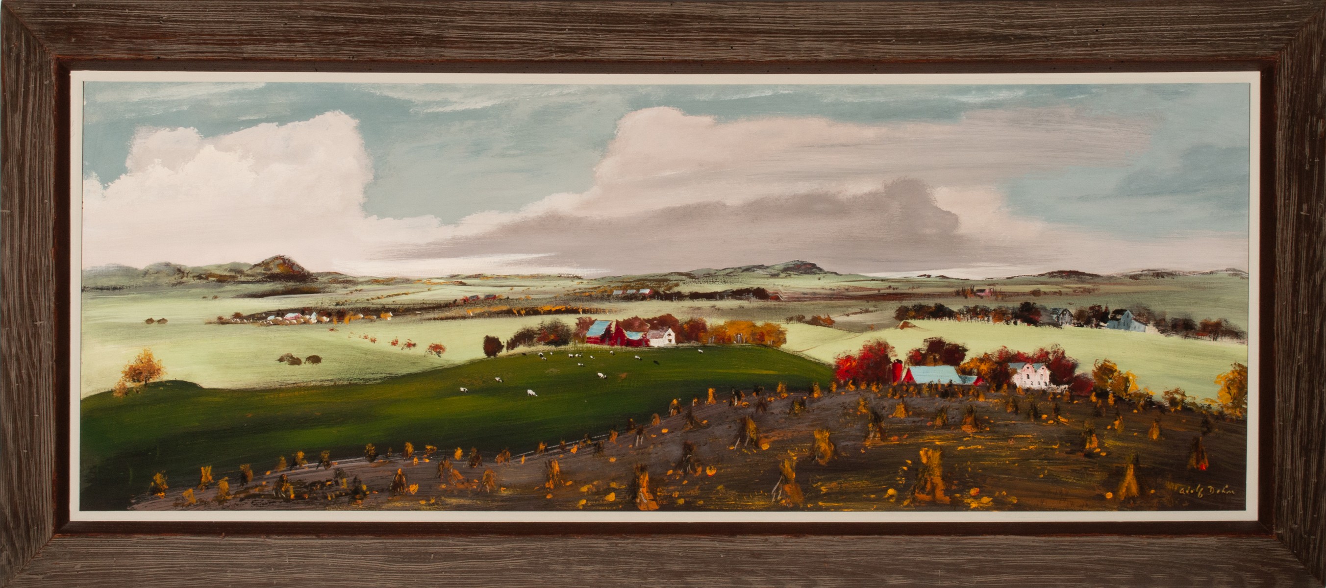 ADOLF DEHN (1895-1968) 1956 OIL ON PANEL LANDSCAPE