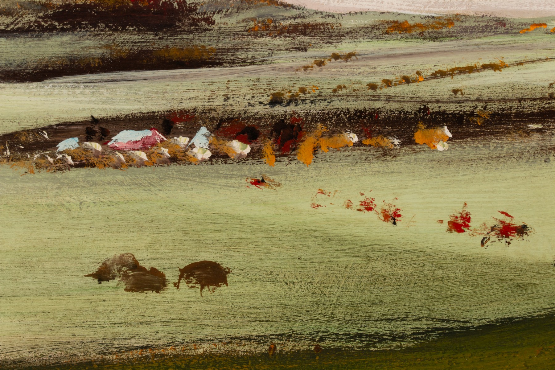 ADOLF DEHN (1895-1968) 1956 OIL ON PANEL LANDSCAPE