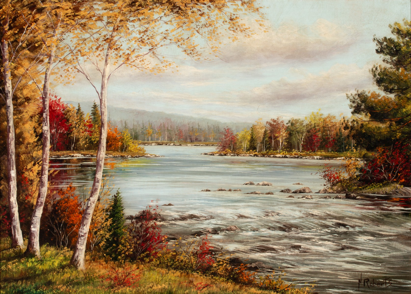 NATAHAN ROBERTS (AMERICAN 19TH CENTURY) OIL ON BOARD