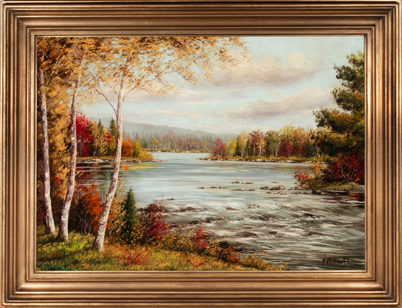 NATAHAN ROBERTS (AMERICAN 19TH CENTURY) OIL ON BOARD
