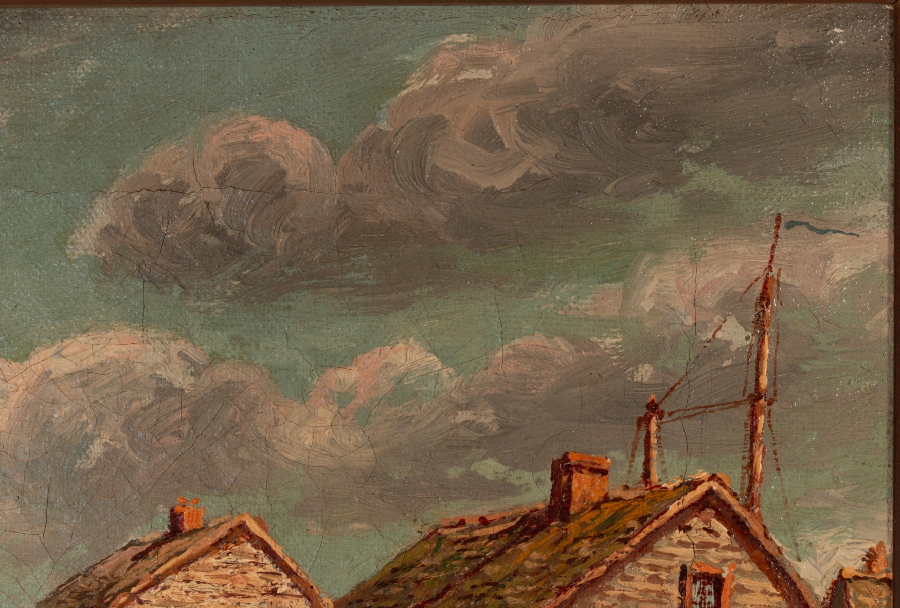 WILLIAM PASKELL (1866-1951) GLOUCESTER OIL ON CANVAS
