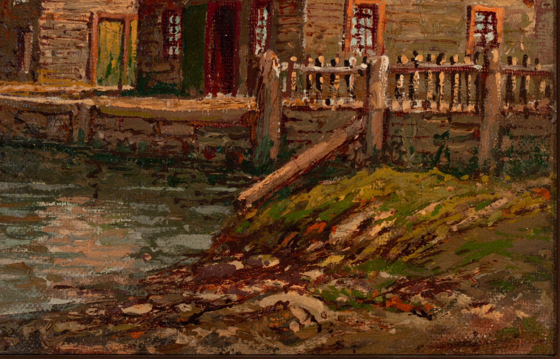 WILLIAM PASKELL (1866-1951) GLOUCESTER OIL ON CANVAS