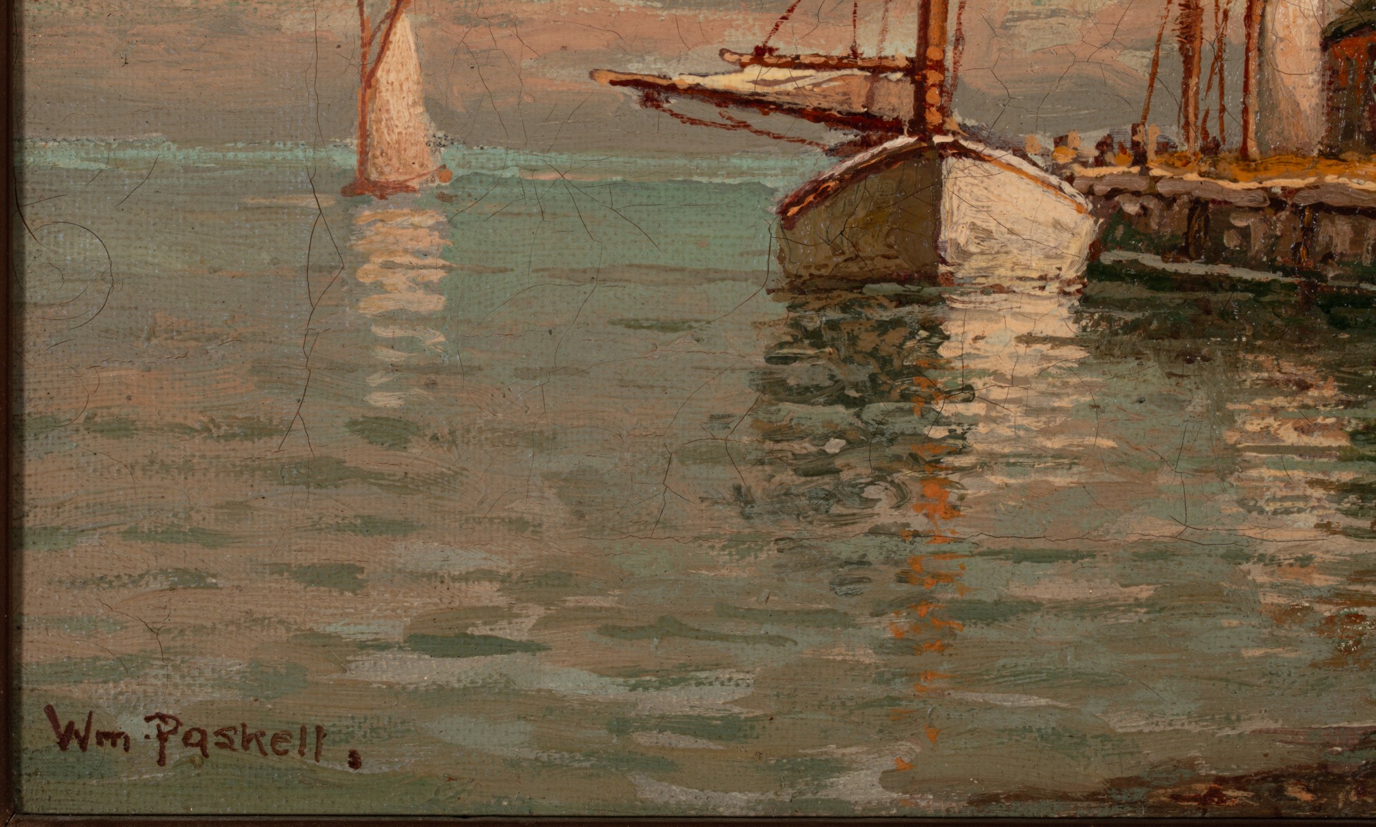 WILLIAM PASKELL (1866-1951) GLOUCESTER OIL ON CANVAS