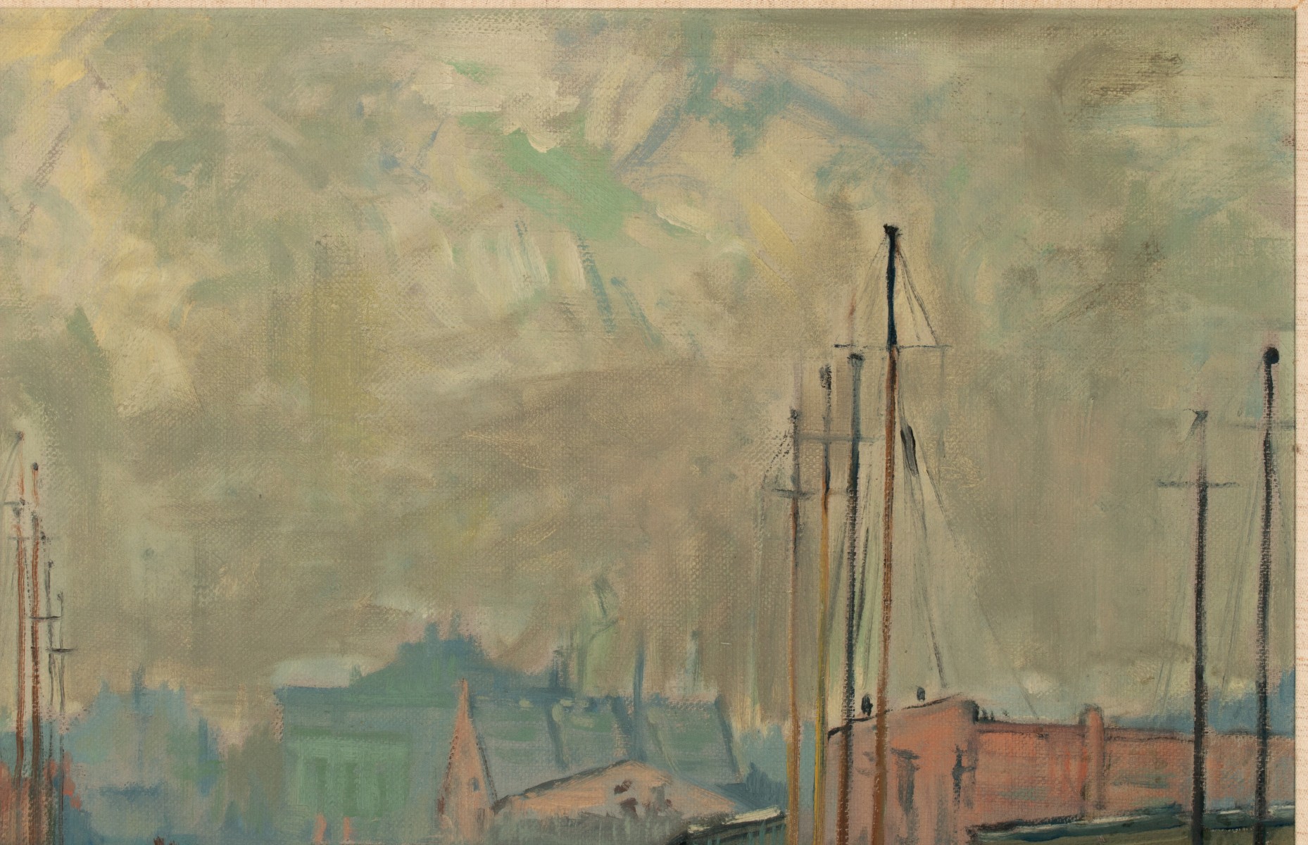 ARTHUR CLIFTON GOODWIN (1864-1929) BOSTON HARBOR C 1910