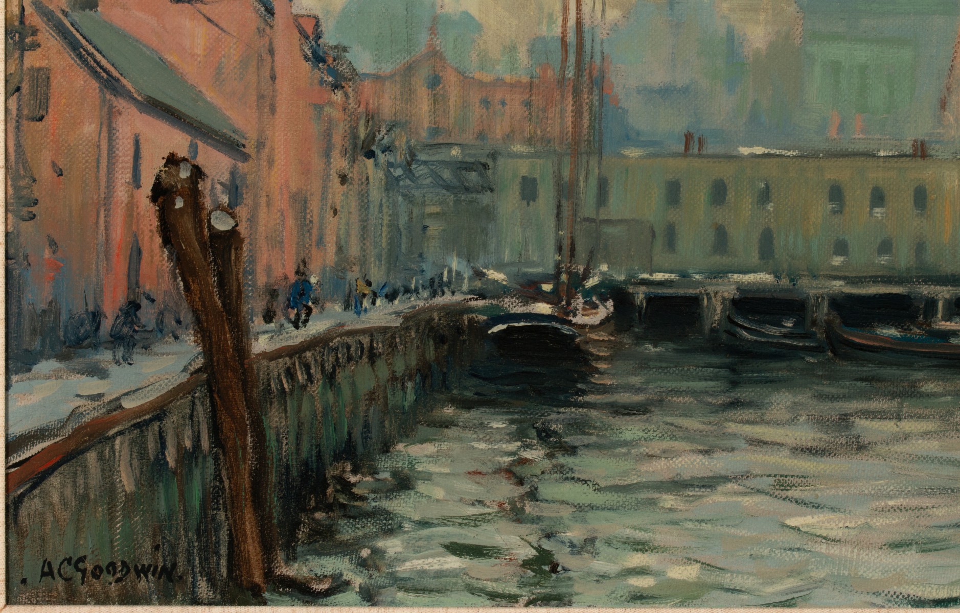 ARTHUR CLIFTON GOODWIN (1864-1929) BOSTON HARBOR C 1910