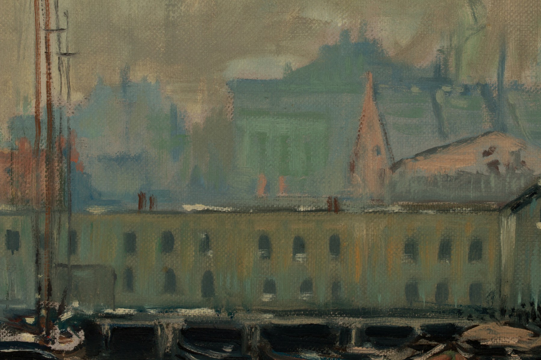 ARTHUR CLIFTON GOODWIN (1864-1929) BOSTON HARBOR C 1910