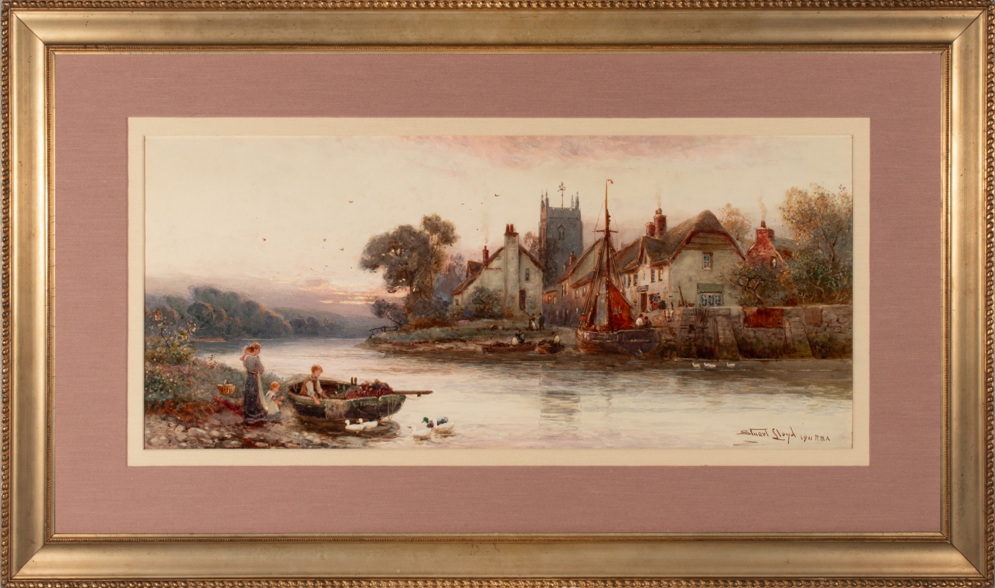 STUART LLOYD (1845-1959) WATERCOLOR DATED 1911