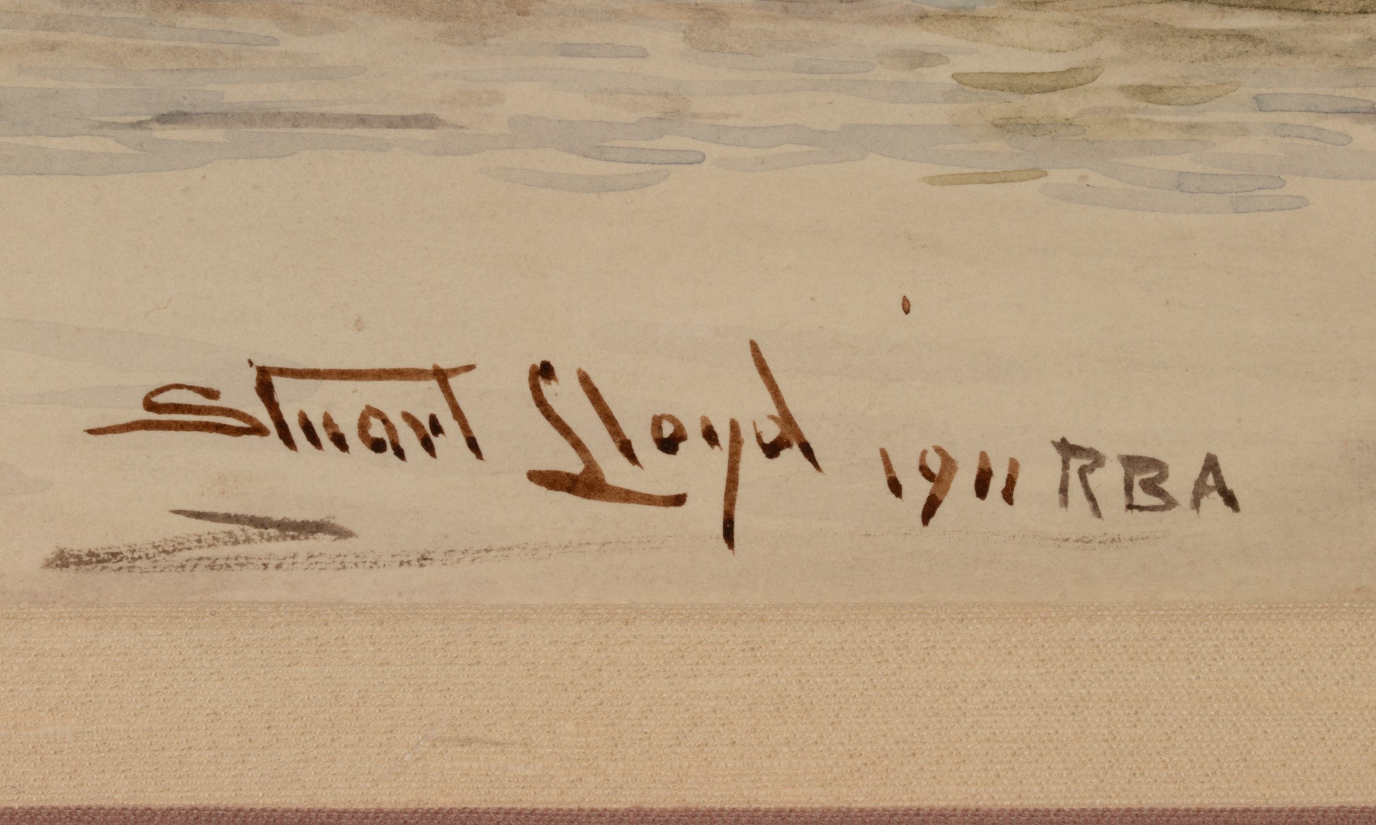 STUART LLOYD (1845-1959) WATERCOLOR DATED 1911