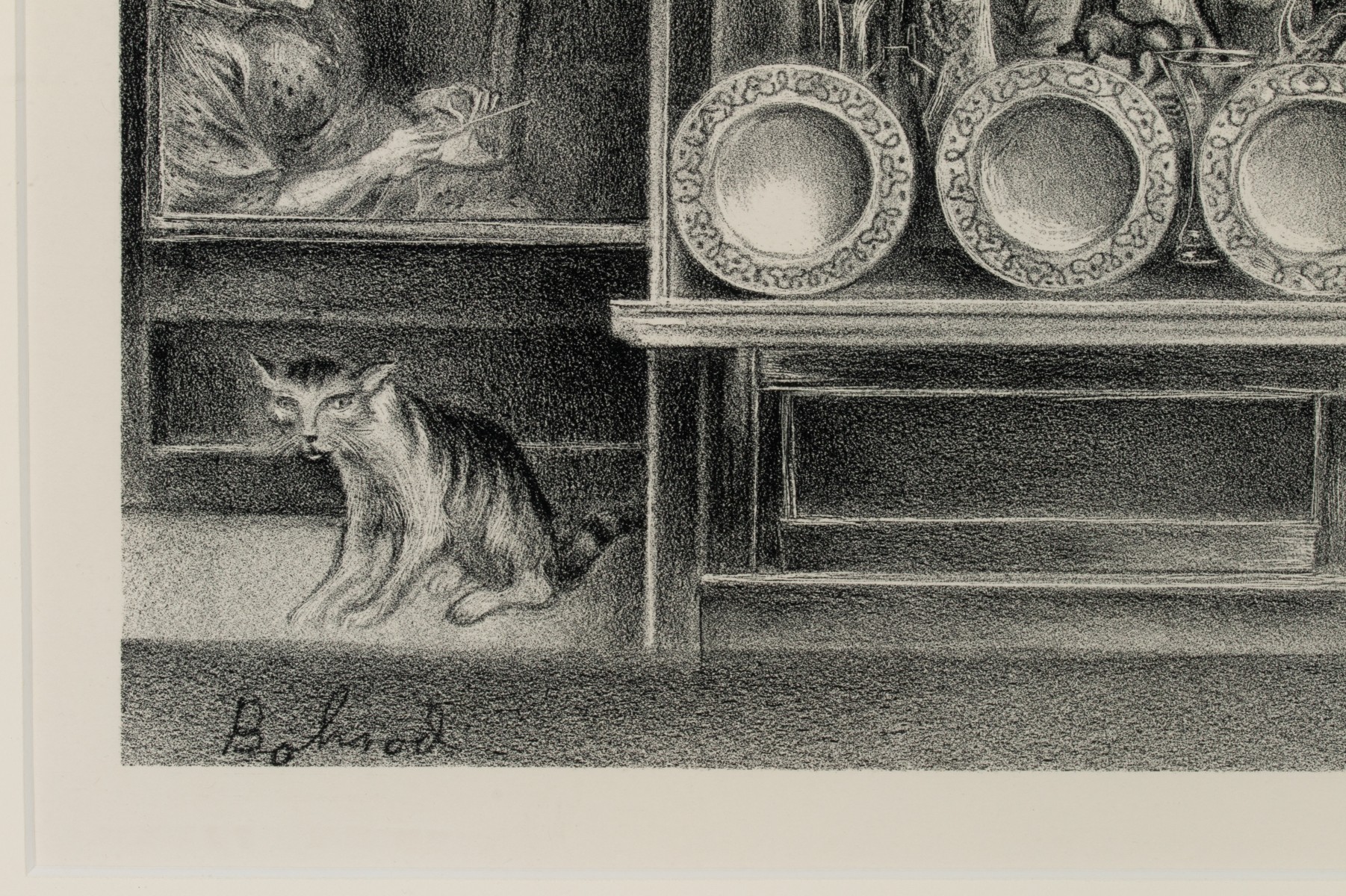 AARON BOHROD (1907-1992) PENCIL SIGNED LITHOGRAPH