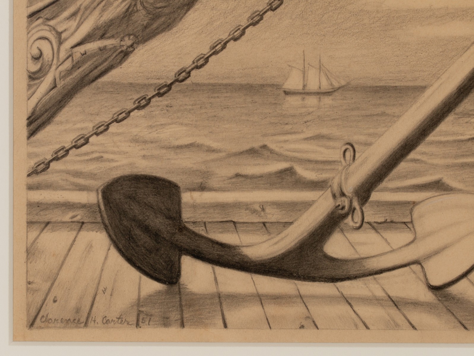 CLARENCE H. CARTER (1904-2000) GRAPHITE ON PAPER STUDY