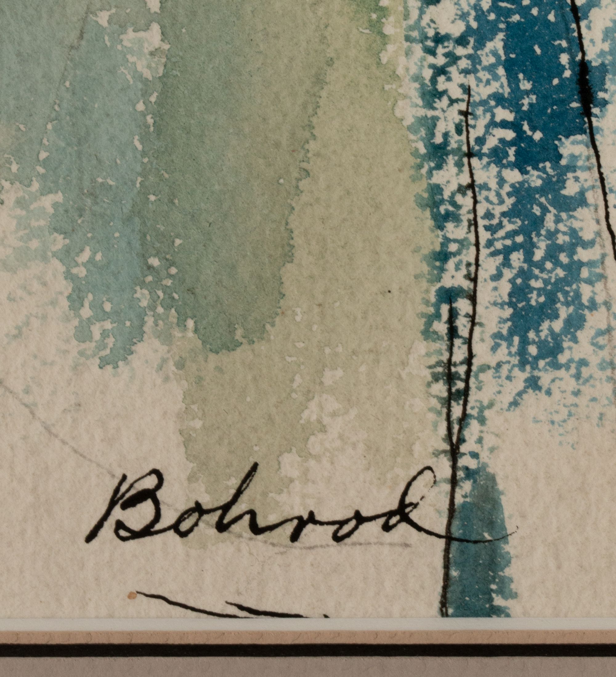 AARON BOHROD (1907-1992) WATERCOLOR ON PAPER