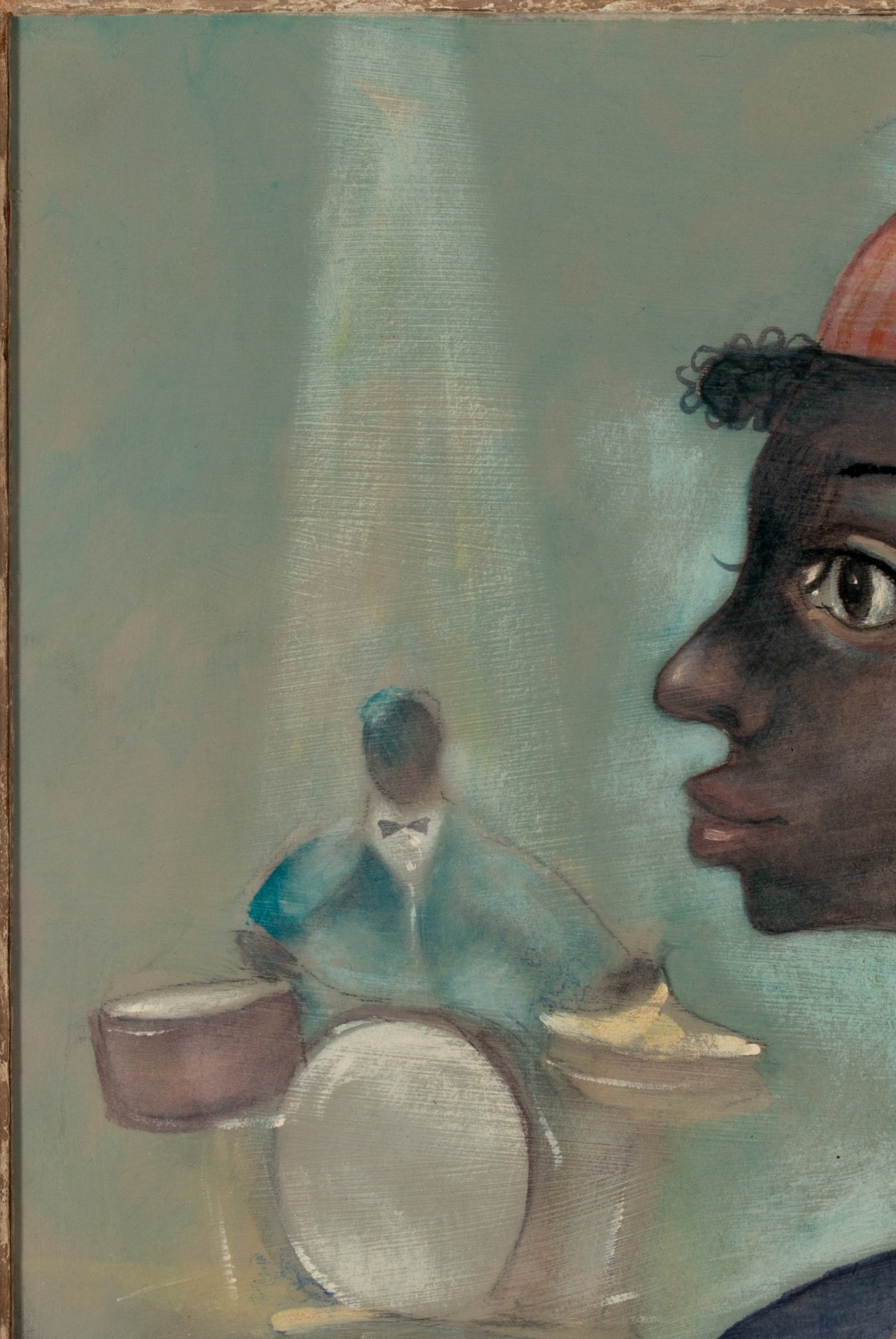KARL PRIEBE (1914-1976) EXHIBITED WATERCOLOR W/GOUACHE