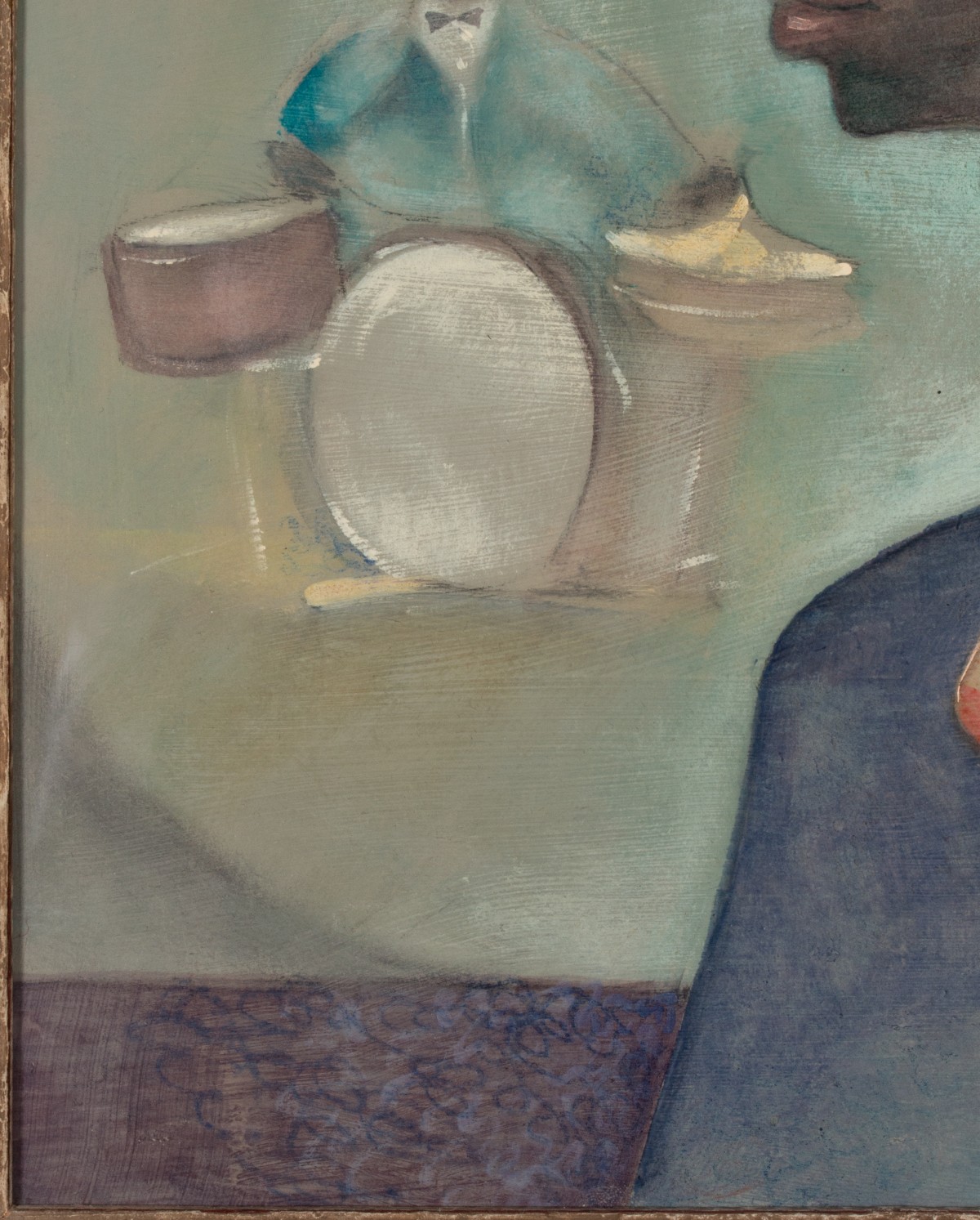 KARL PRIEBE (1914-1976) EXHIBITED WATERCOLOR W/GOUACHE