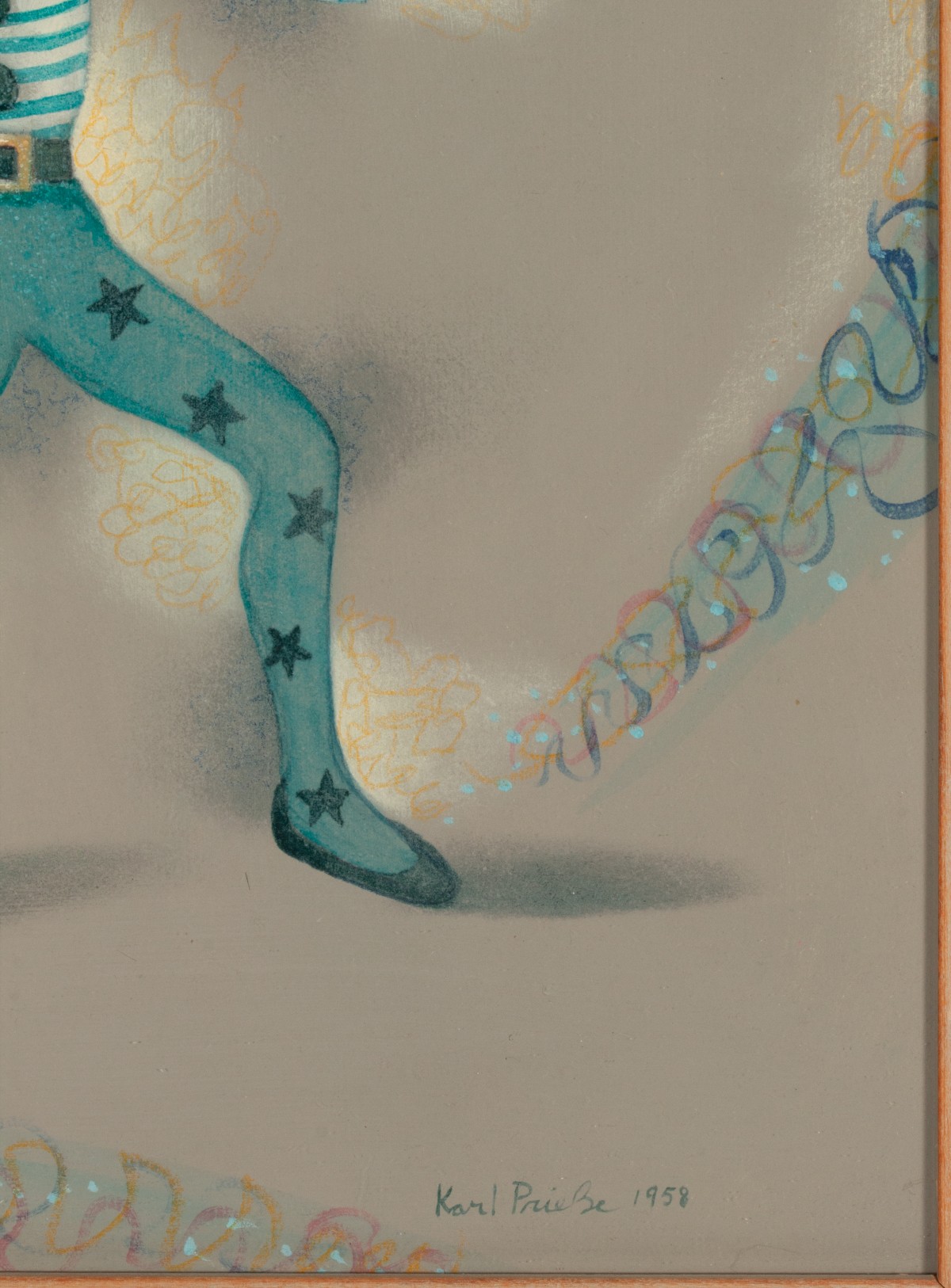 KARL PRIEBE (1914-1976) 1958 WATERCOLOR AND GOUACHE