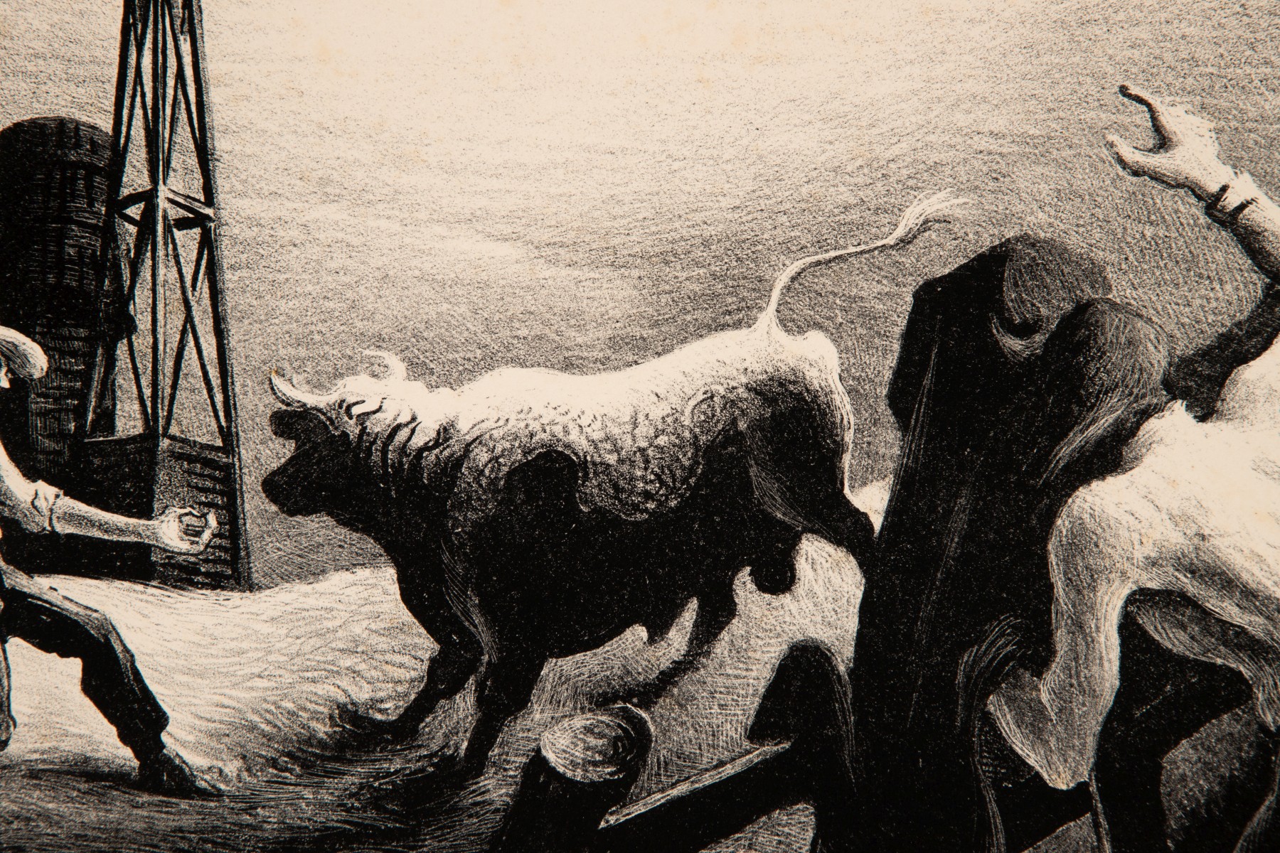 THOMAS HART BENTON (1889-1975) PENCIL SIGNED LITHOGRAPH