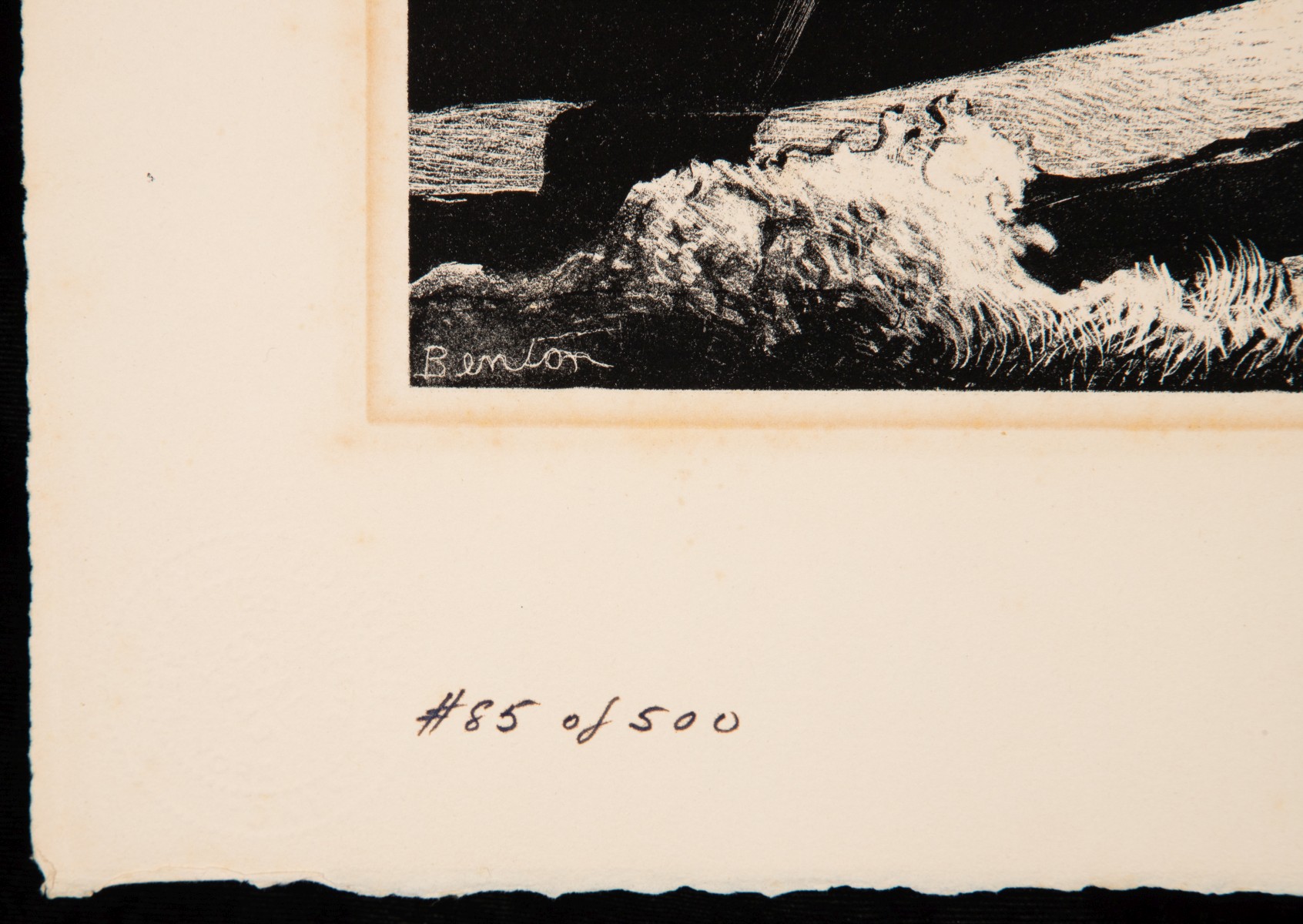 THOMAS HART BENTON (1889-1975) PENCIL SIGNED LITHOGRAPH