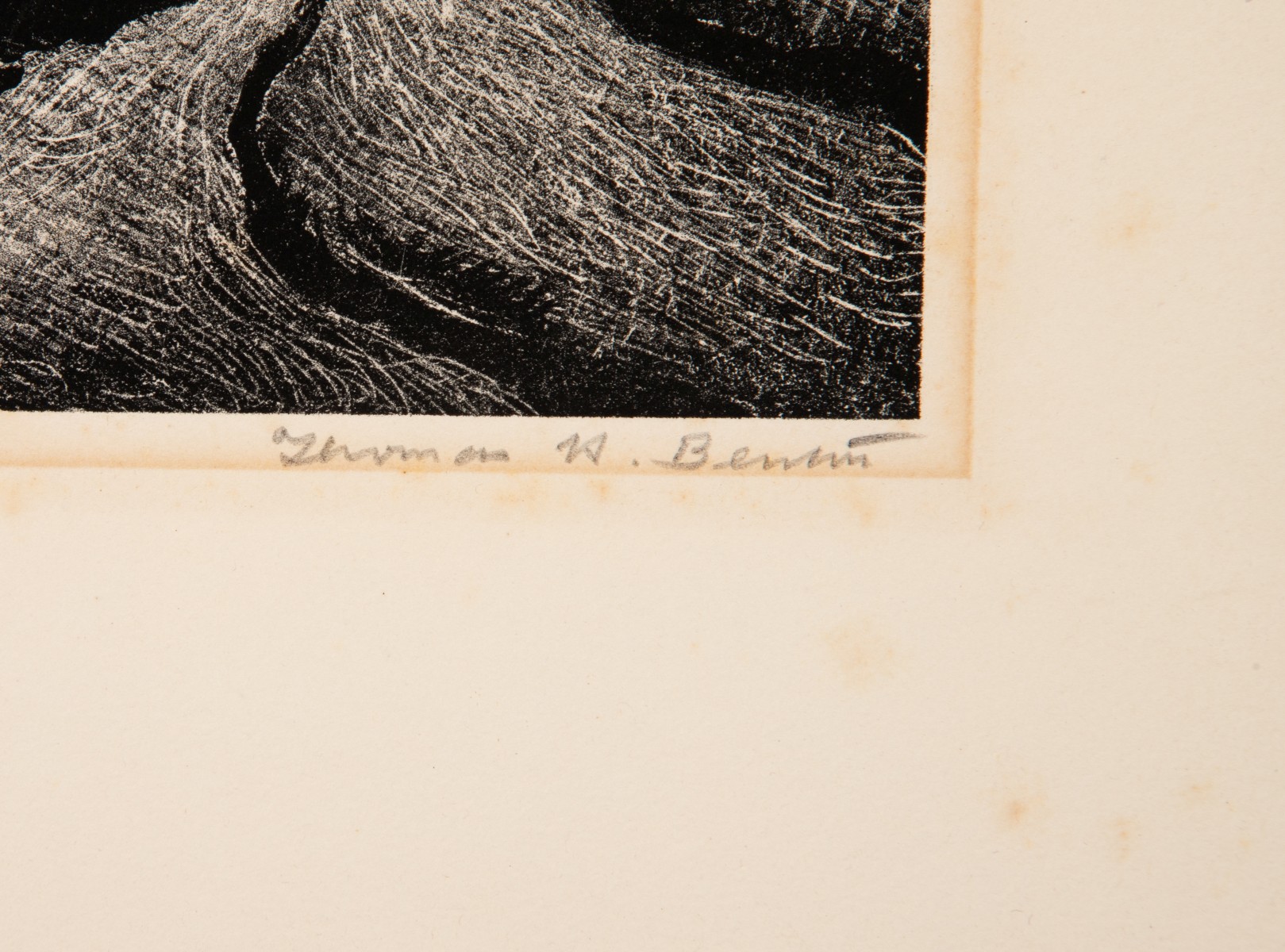 THOMAS HART BENTON (1889-1975) PENCIL SIGNED LITHOGRAPH