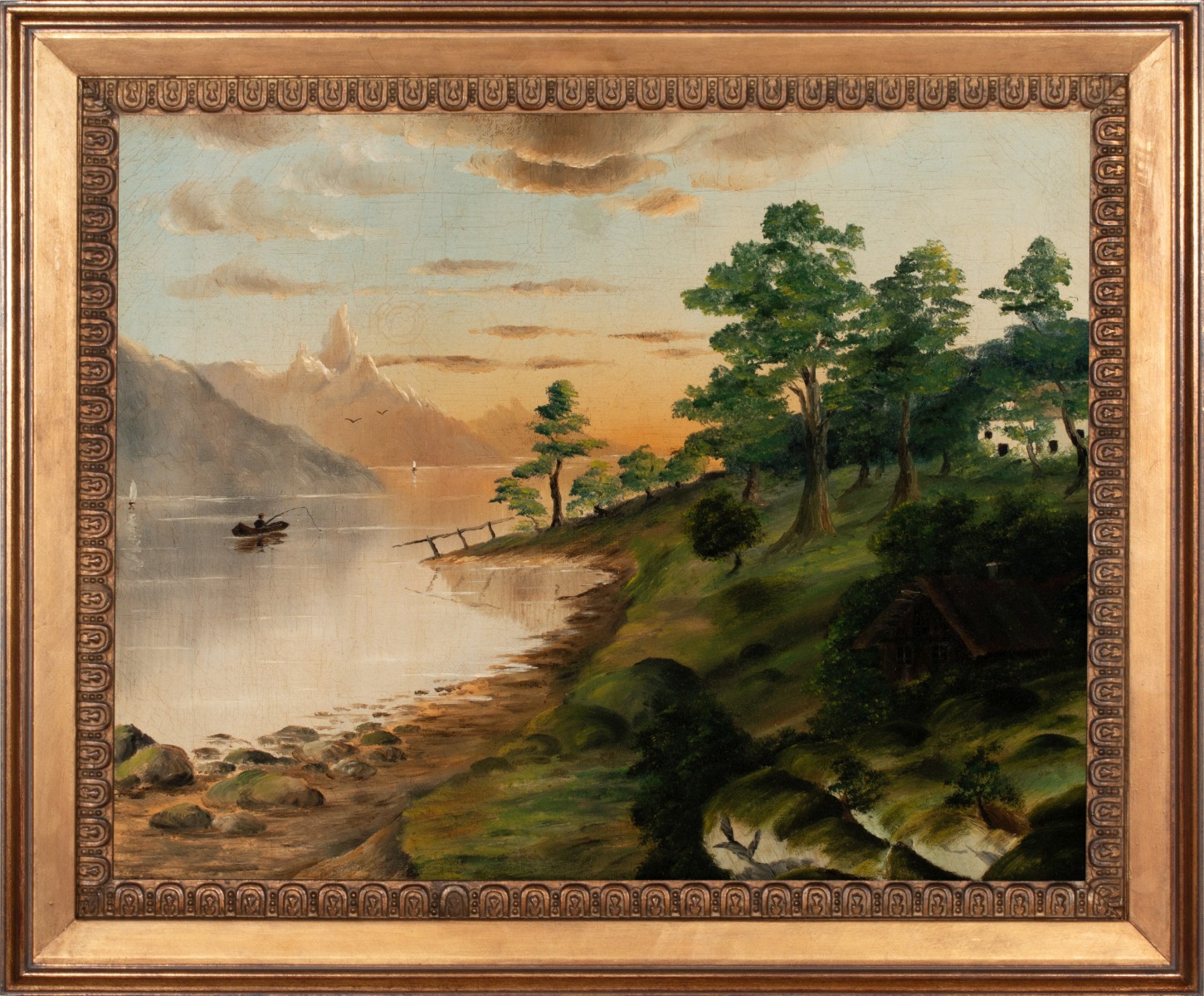 OIL ON CANVAS ATTRIBUTED HENRY H. CROSS (1837-1918)