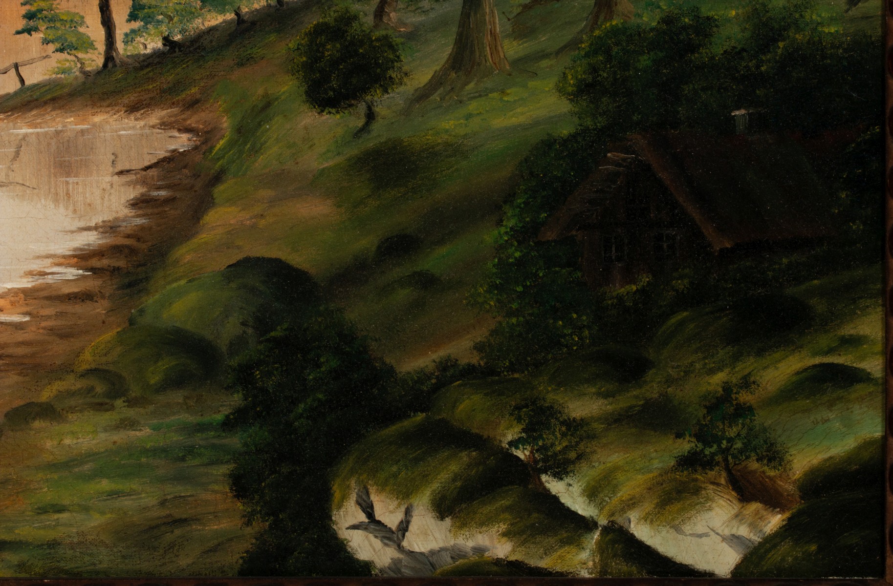 OIL ON CANVAS ATTRIBUTED HENRY H. CROSS (1837-1918)