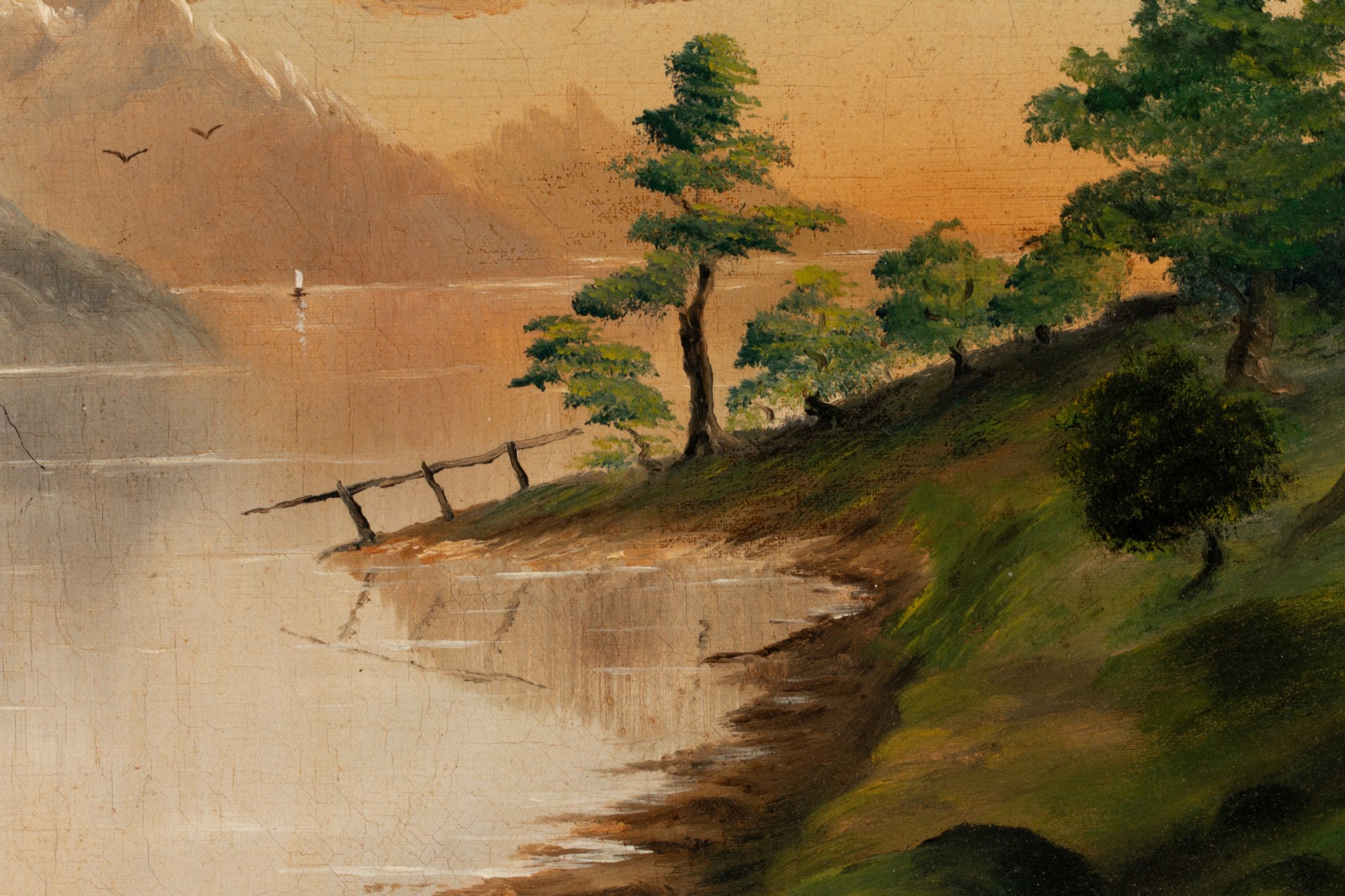 OIL ON CANVAS ATTRIBUTED HENRY H. CROSS (1837-1918)