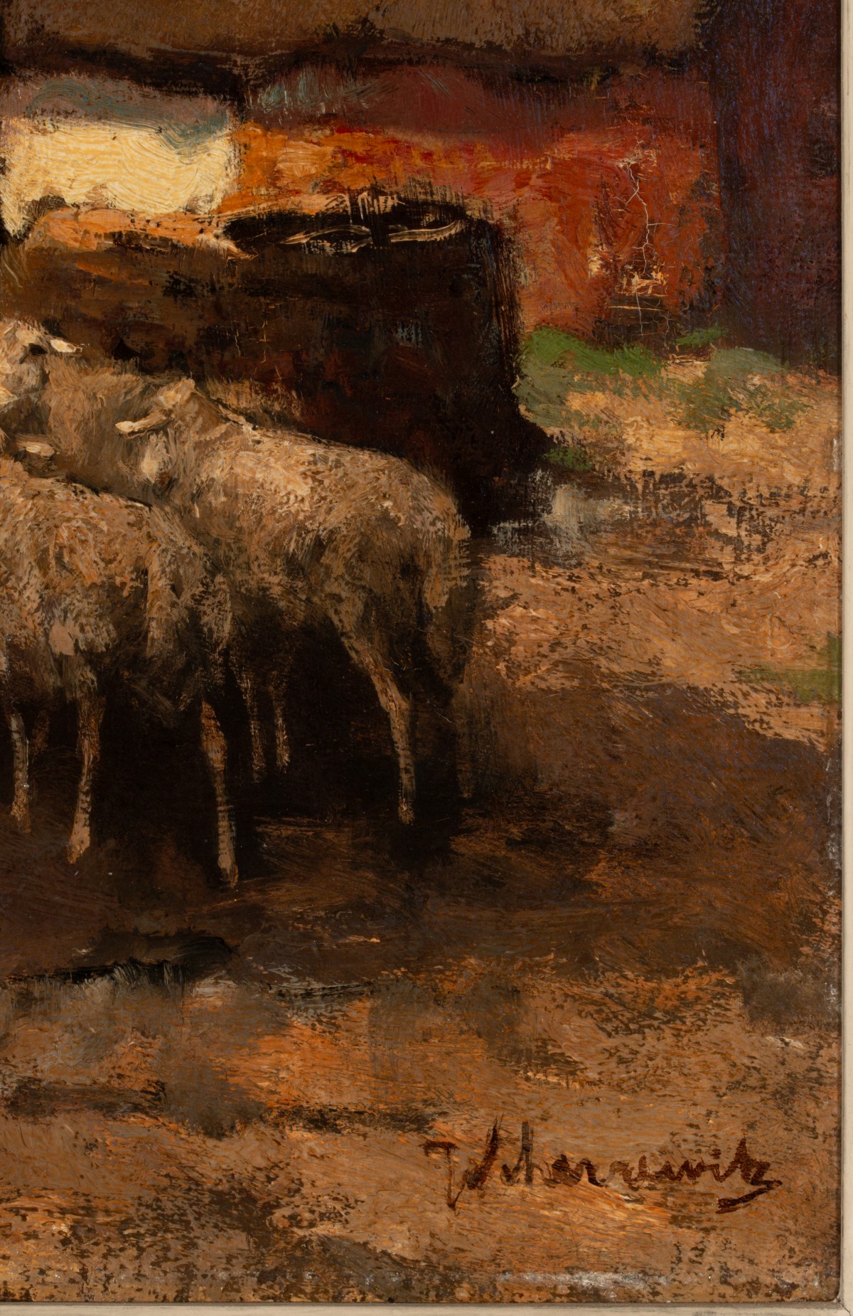 JOHAN SCHERREWITZ (1868-1951) OIL ON PANEL CIRCA 1900