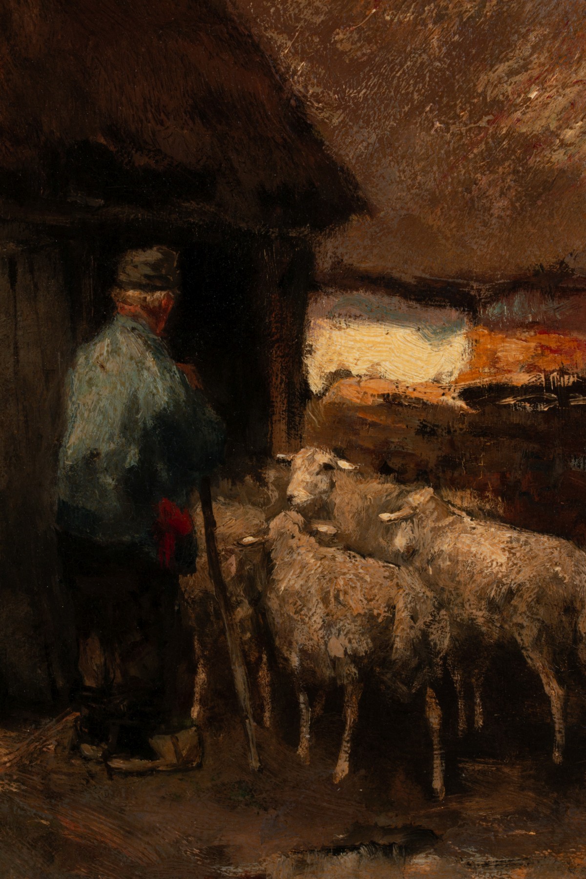 JOHAN SCHERREWITZ (1868-1951) OIL ON PANEL CIRCA 1900