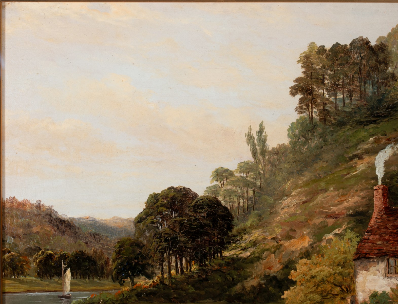 A EUROPEAN SCHOOL OIL ON CANVAS DATED 1884