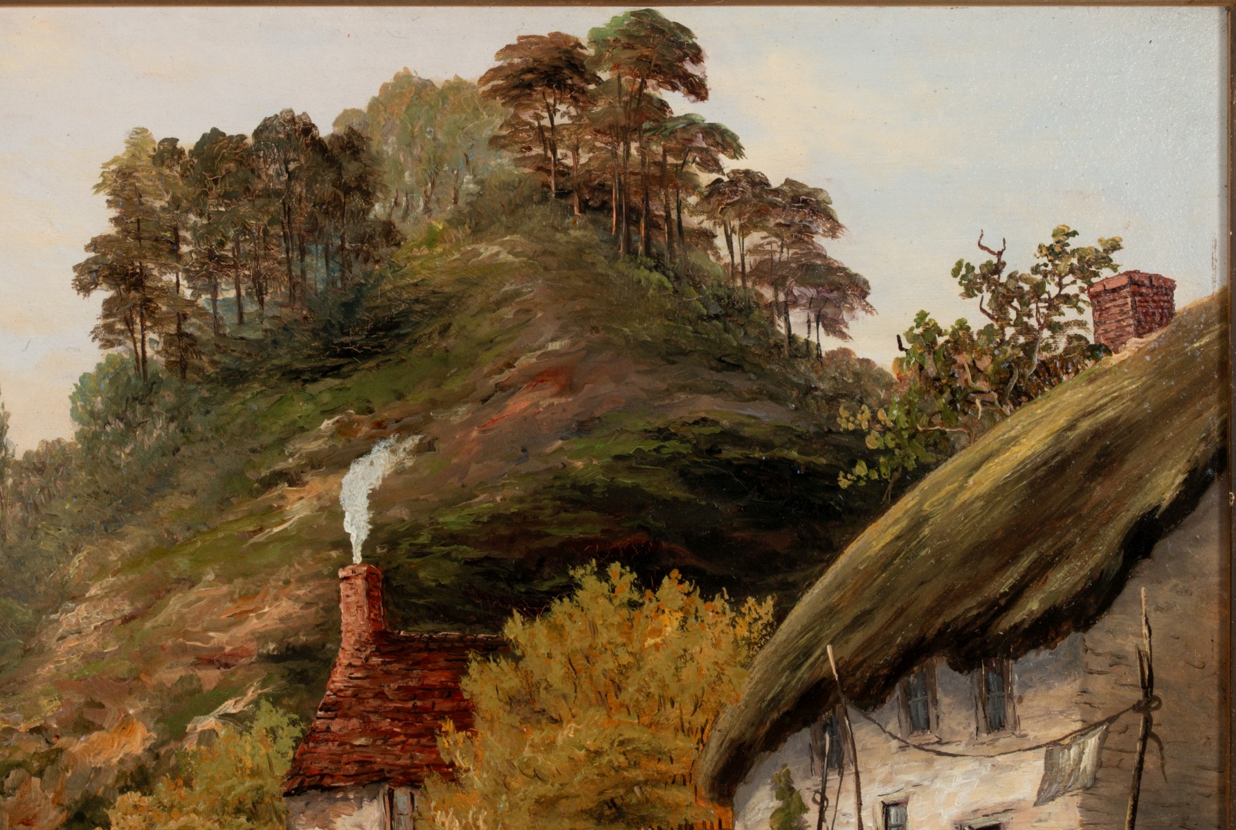 A EUROPEAN SCHOOL OIL ON CANVAS DATED 1884