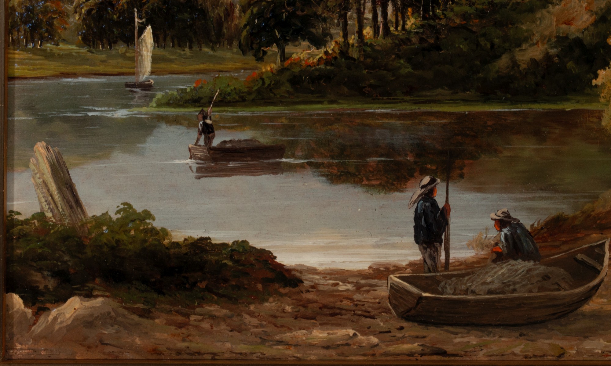 A EUROPEAN SCHOOL OIL ON CANVAS DATED 1884