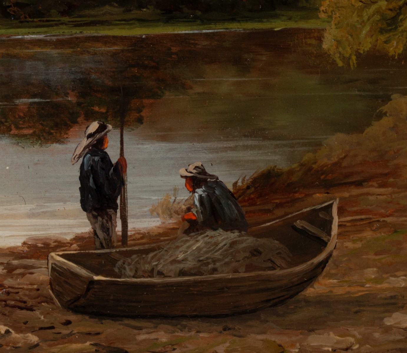 A EUROPEAN SCHOOL OIL ON CANVAS DATED 1884