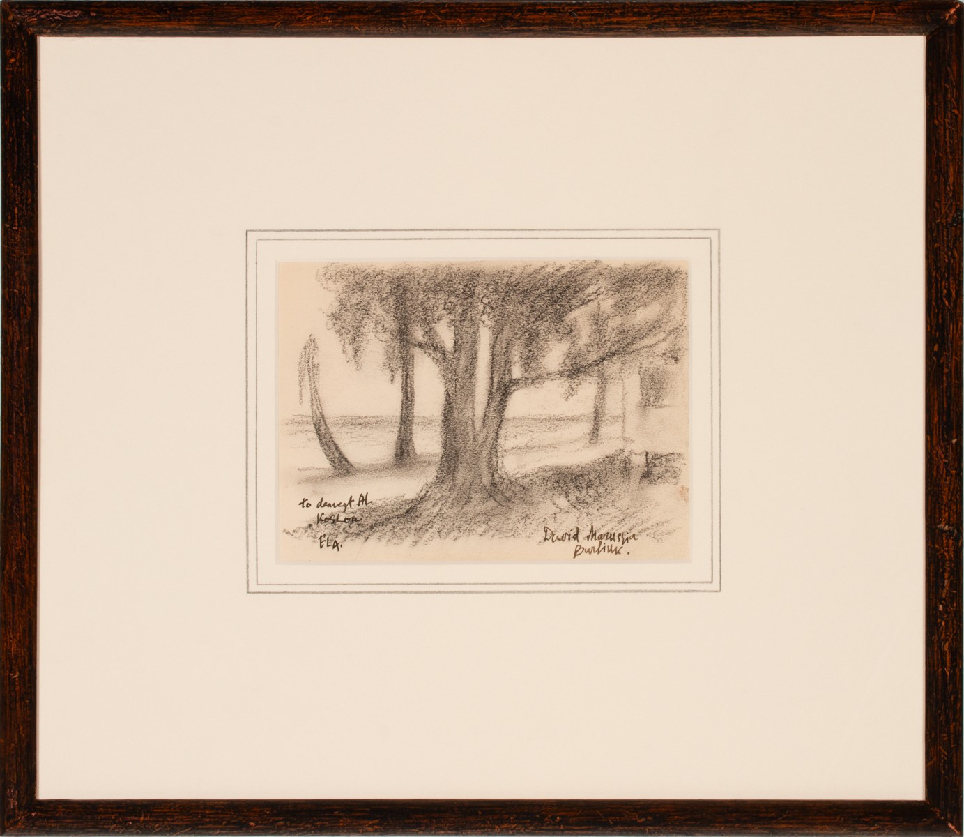 DAVID BURLIUK (1882-1967) CHARCOAL ON PAPER
