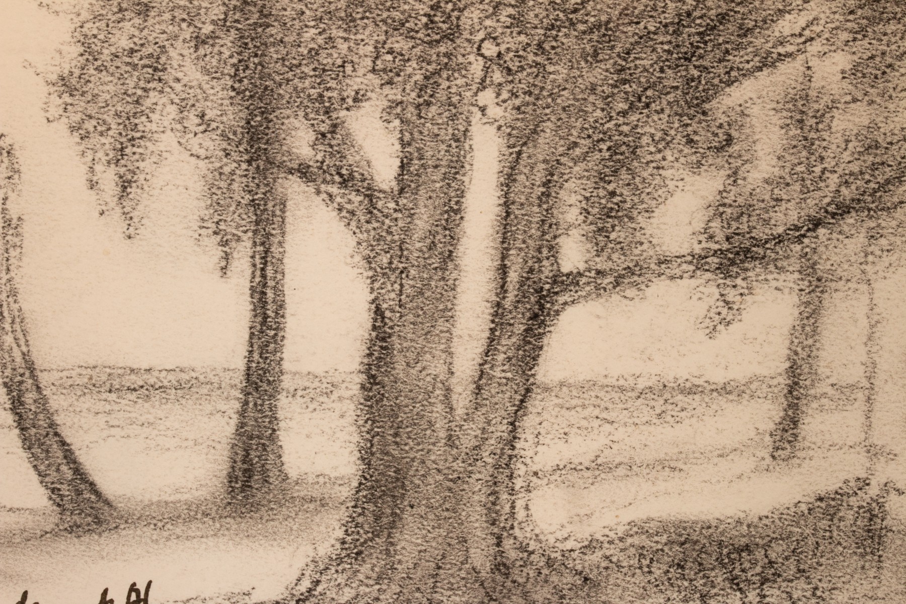 DAVID BURLIUK (1882-1967) CHARCOAL ON PAPER
