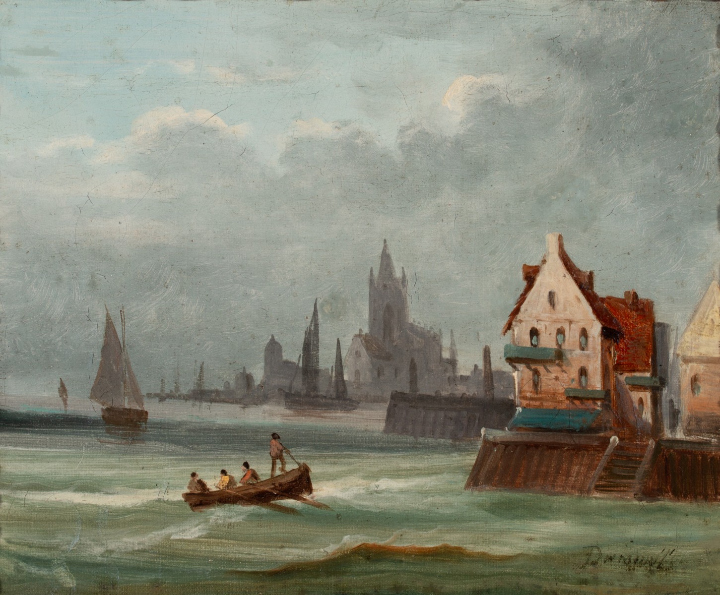 A EUROPEAN SCHOOL OIL ON CANVAS CIRCA 1880