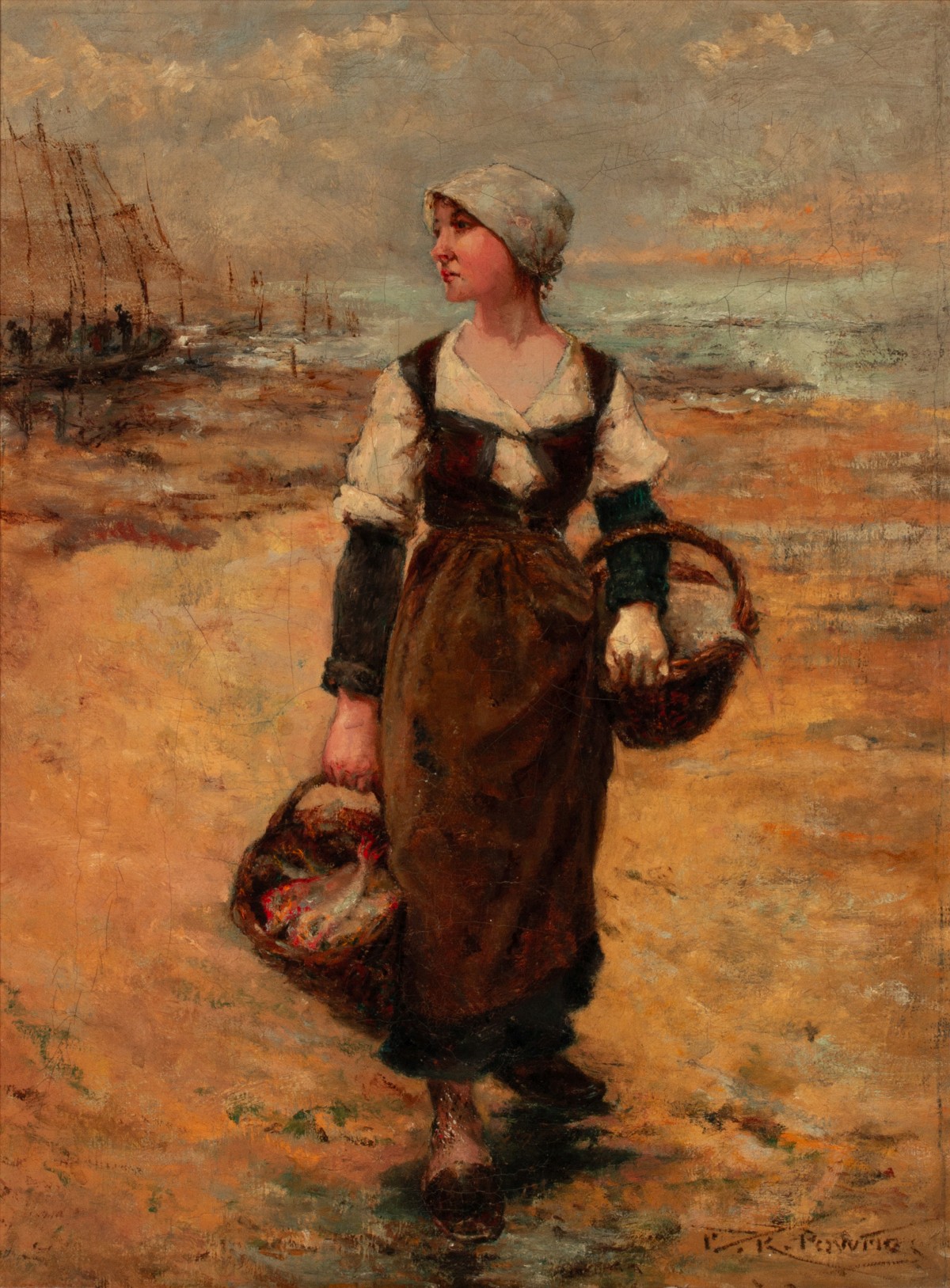 ARTHUR POWRIE (1842-1922) OIL ON CANVAS