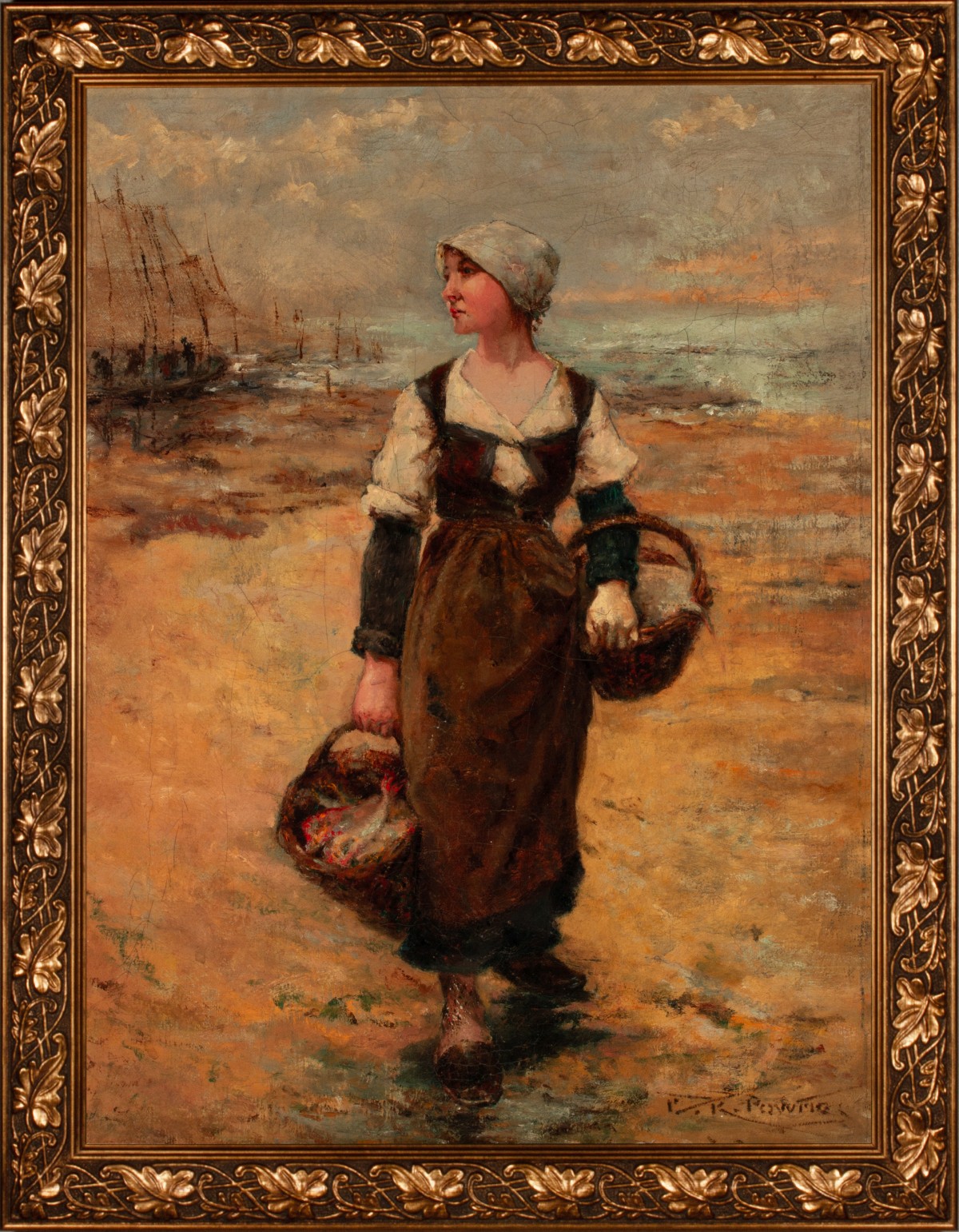 ARTHUR POWRIE (1842-1922) OIL ON CANVAS