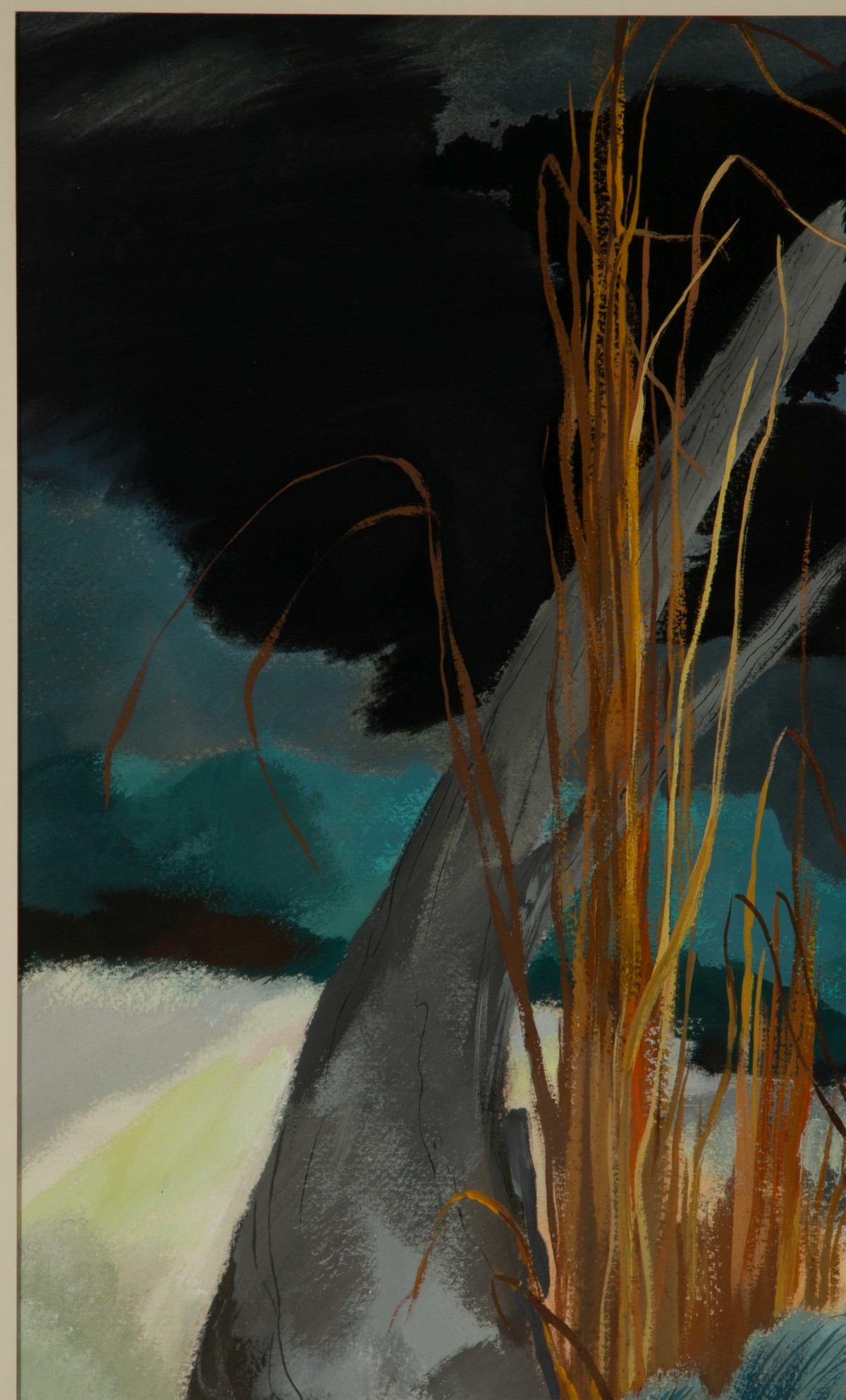 TED HAWKINS (1910-1969) MODERNIST KANSAS GOUACHE