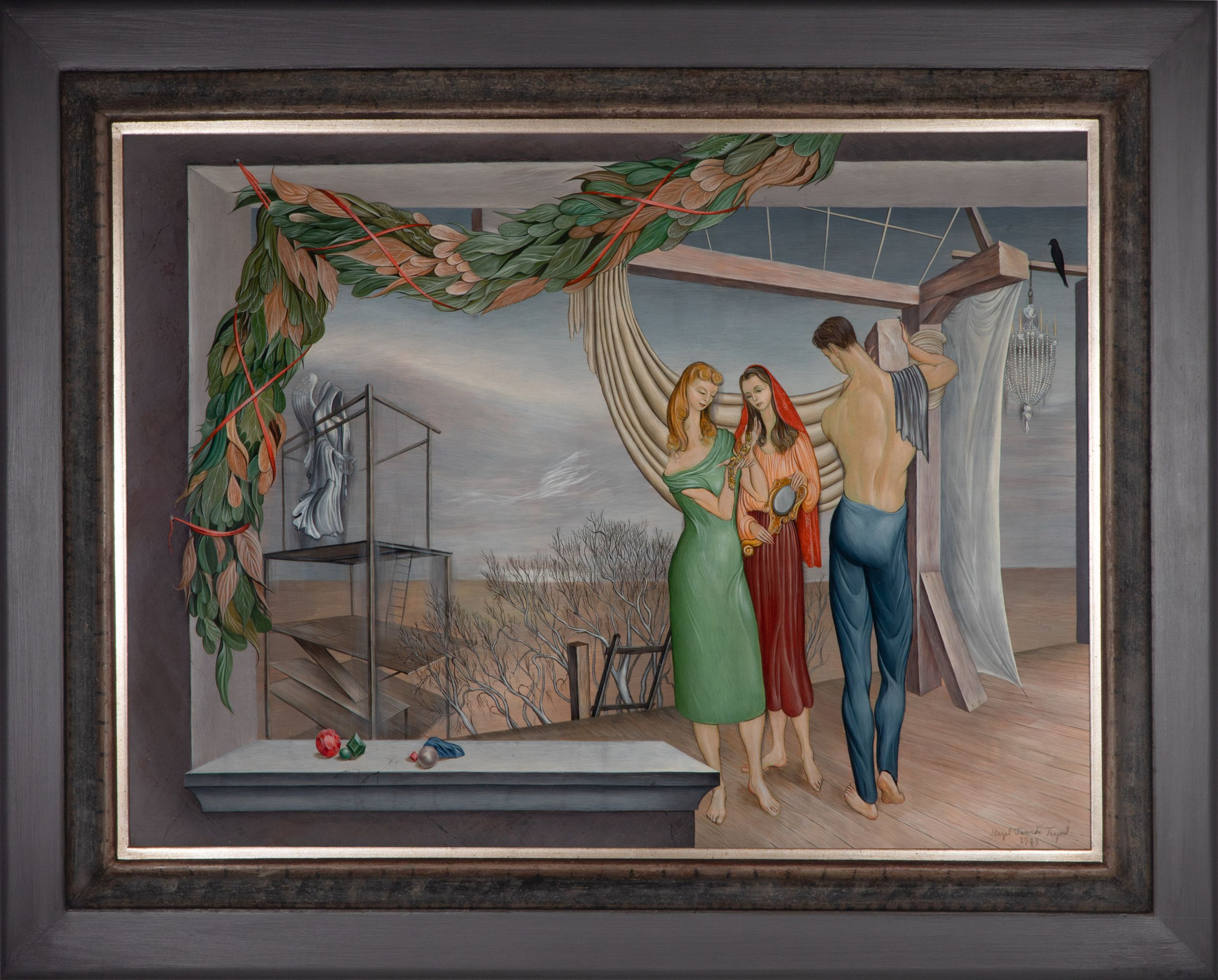 HAZEL JANICKI TEYRAL (1918-1976) MAGIC REALISM TEMPERA