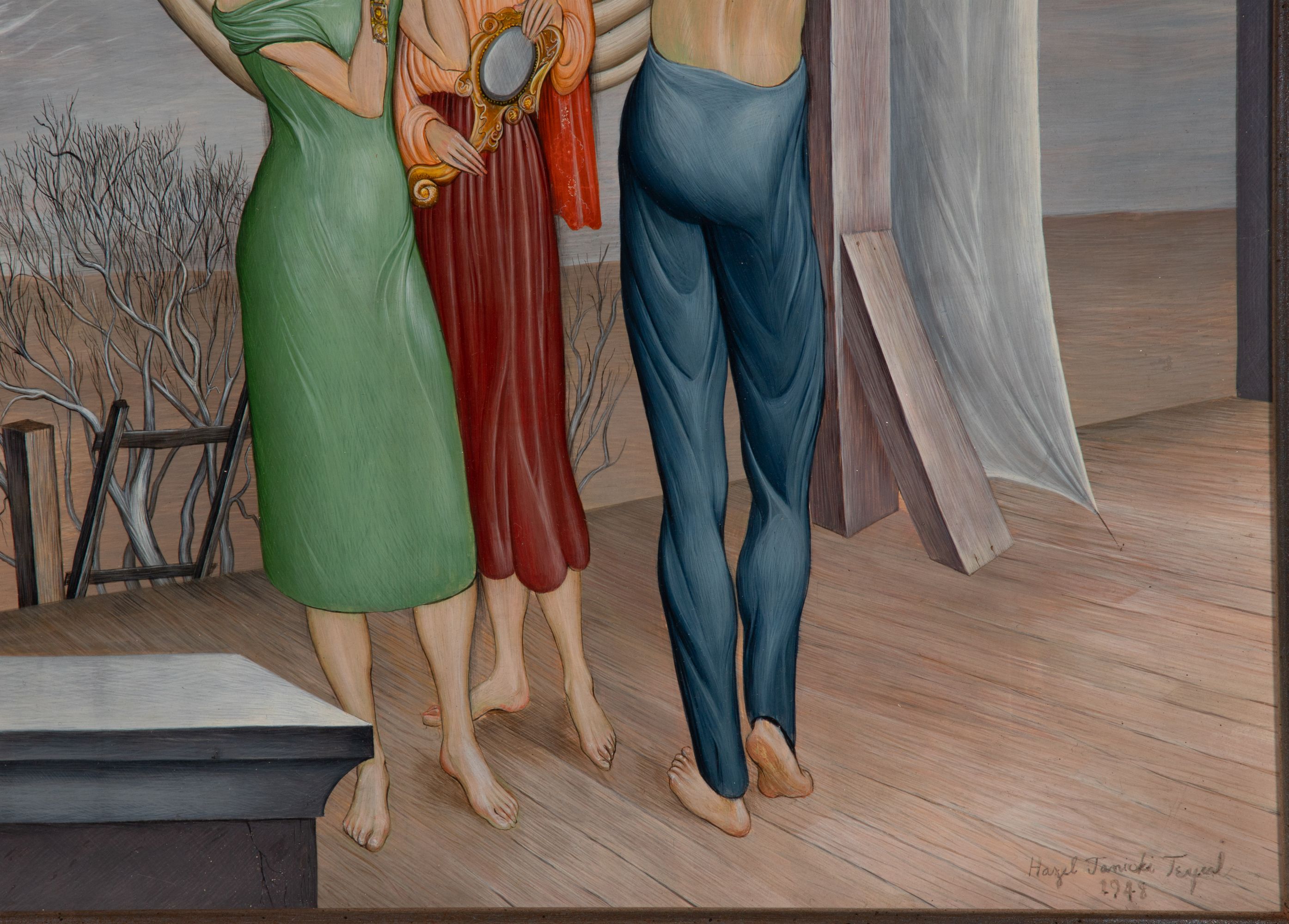 HAZEL JANICKI TEYRAL (1918-1976) MAGIC REALISM TEMPERA