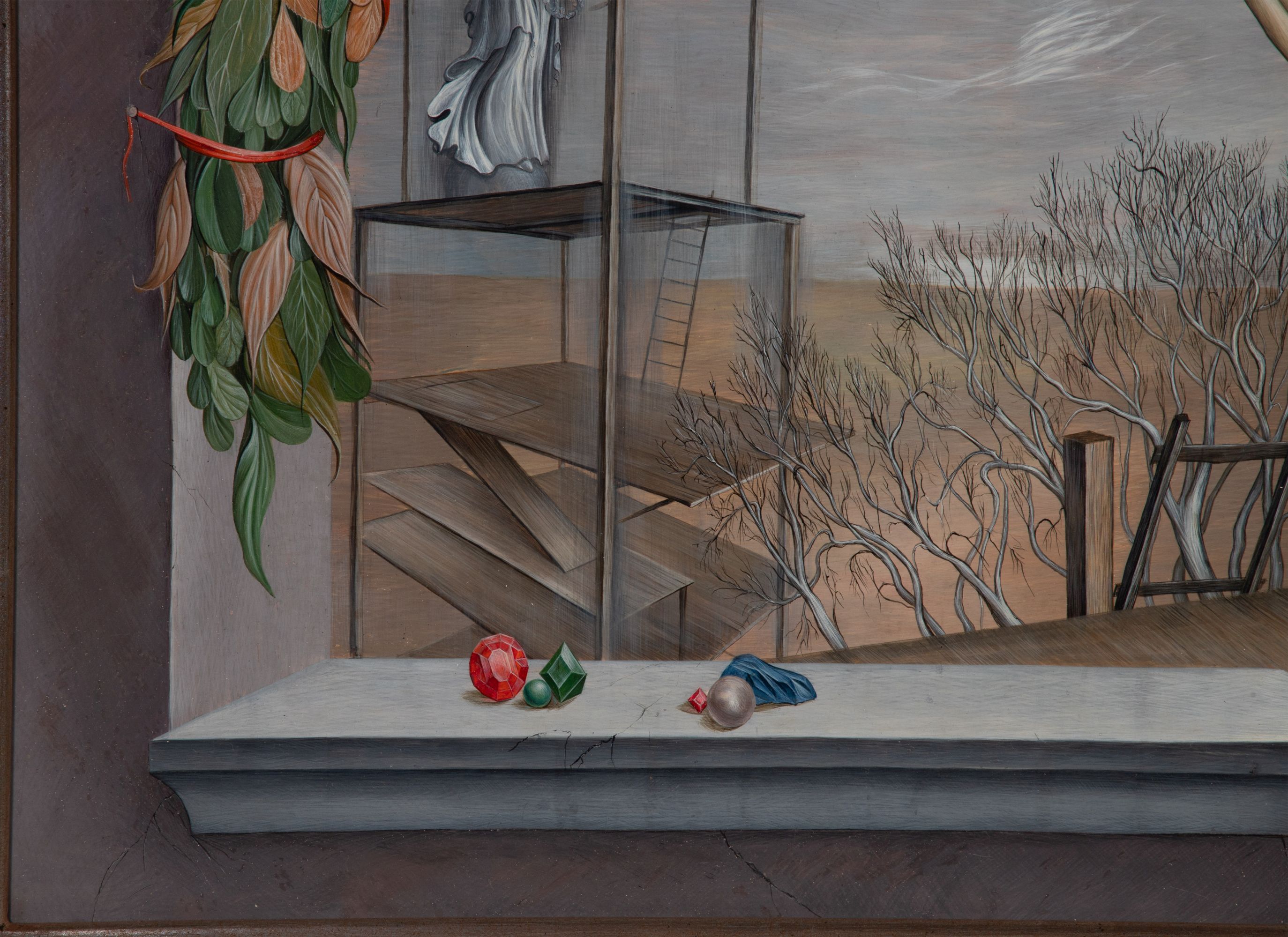 HAZEL JANICKI TEYRAL (1918-1976) MAGIC REALISM TEMPERA