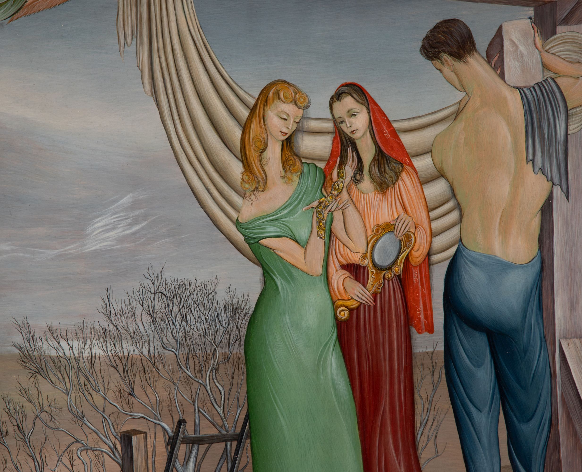 HAZEL JANICKI TEYRAL (1918-1976) MAGIC REALISM TEMPERA
