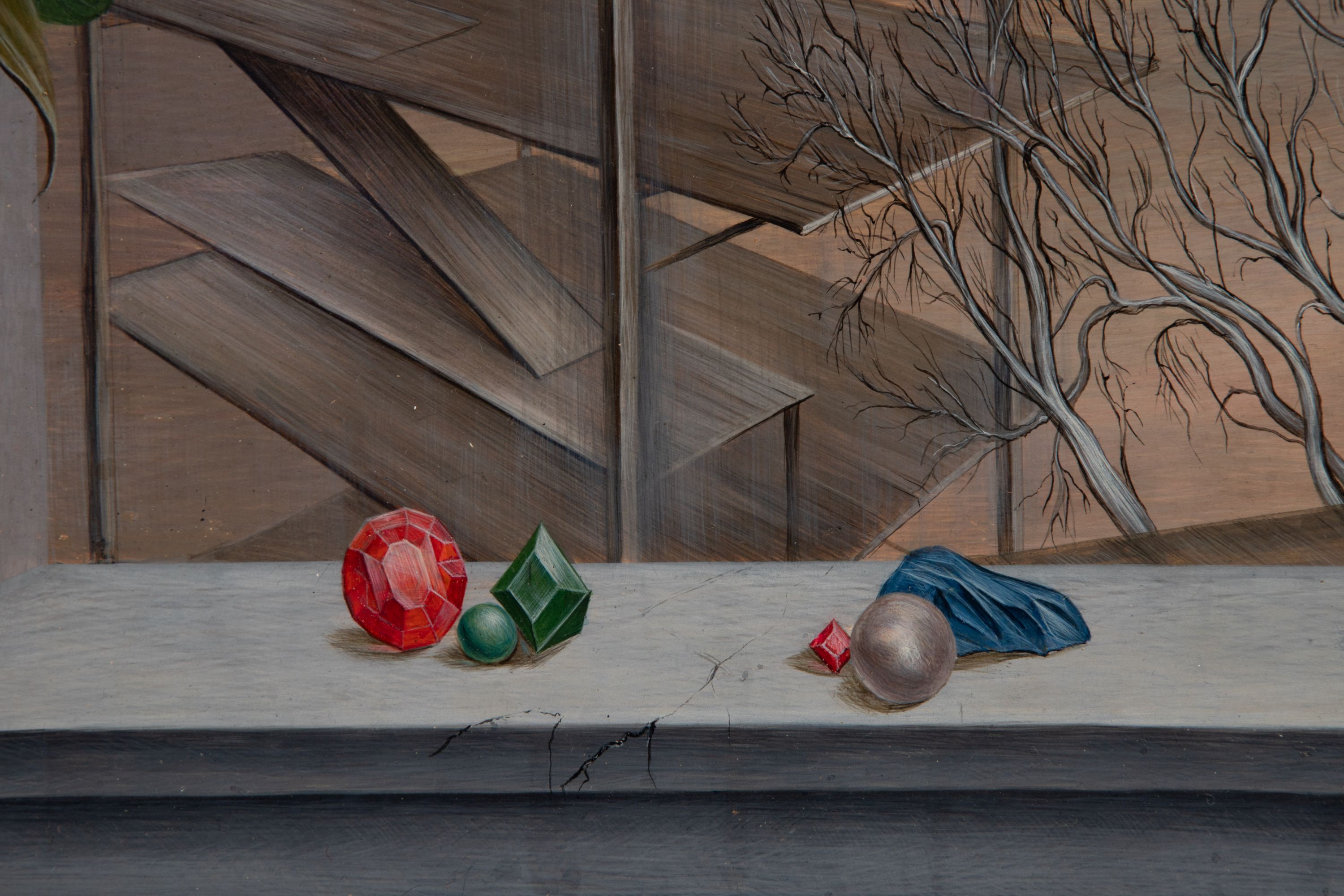 HAZEL JANICKI TEYRAL (1918-1976) MAGIC REALISM TEMPERA