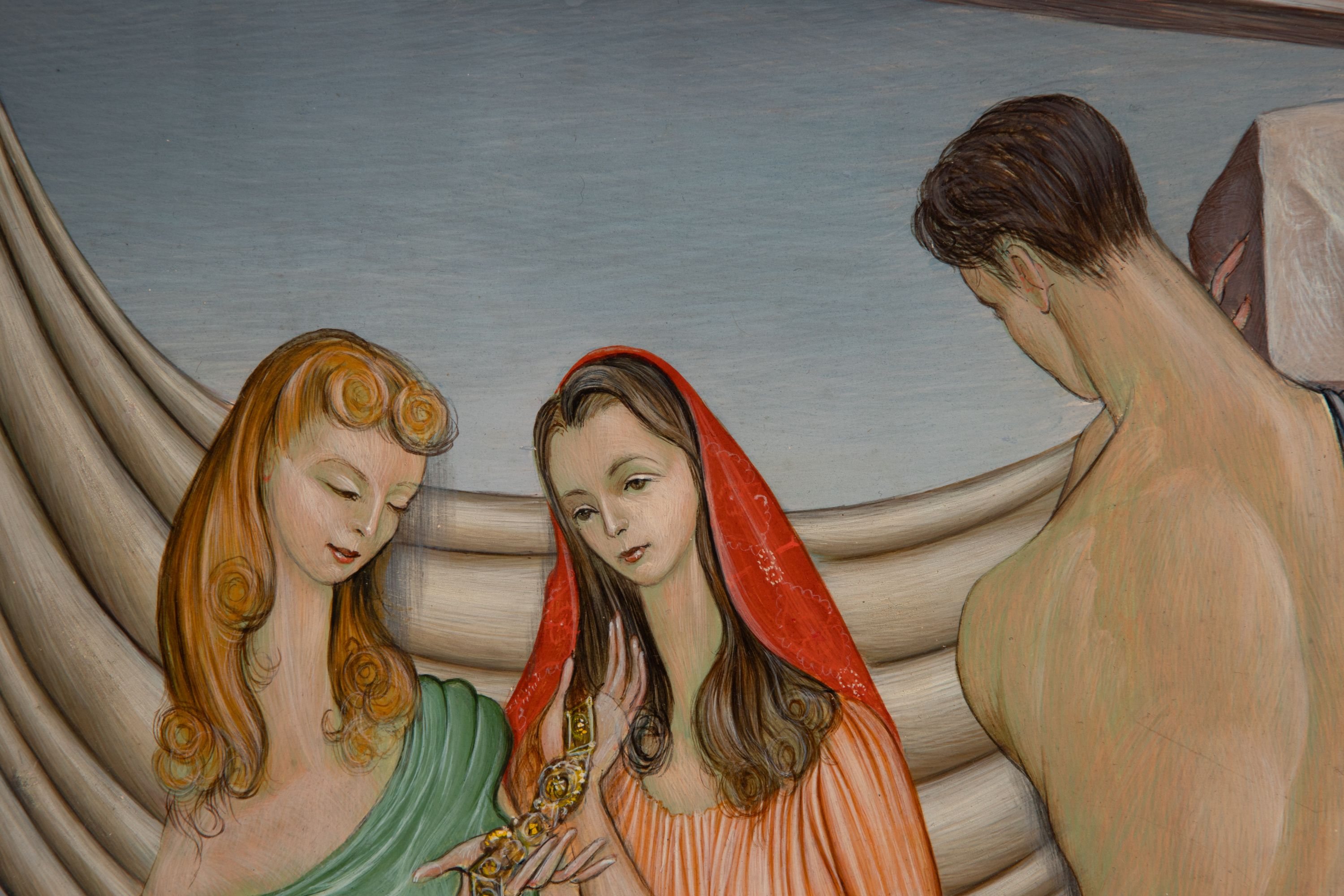 HAZEL JANICKI TEYRAL (1918-1976) MAGIC REALISM TEMPERA