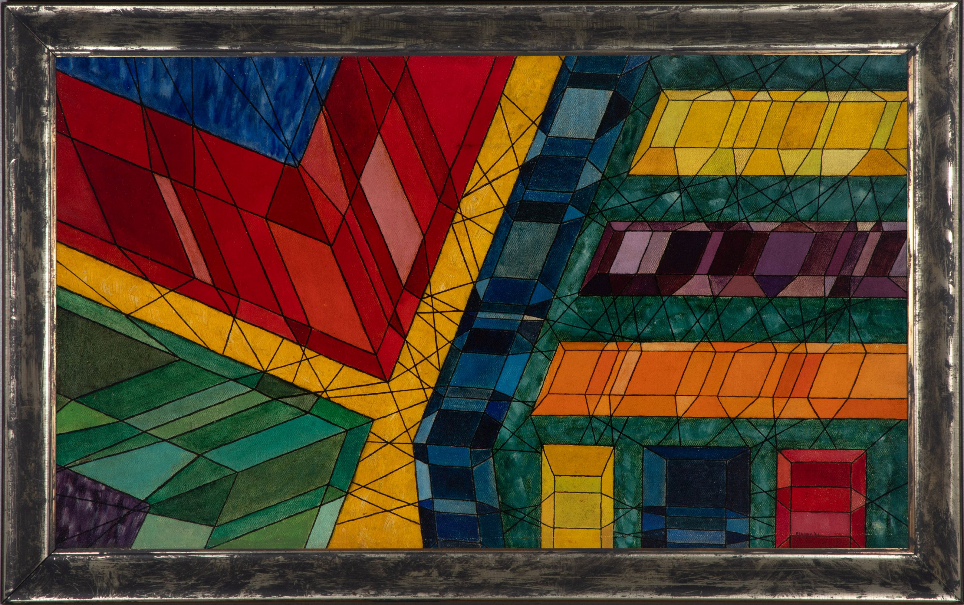 JESSE REICHEK (1916-2005) 1948 ABSTRACT OIL ON CANVAS